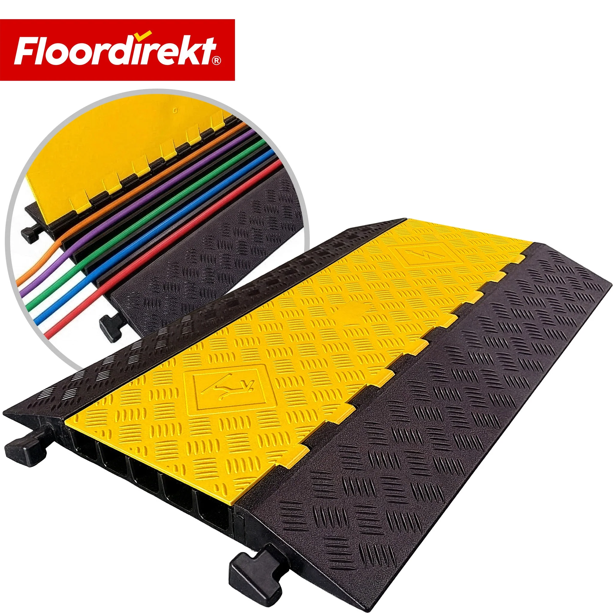 Kabelbrücke aus Gummi mit PVC-Klappe | Kabelschutzbrücke 1–5 Kanäle bis 20 t belastbar - Image 48