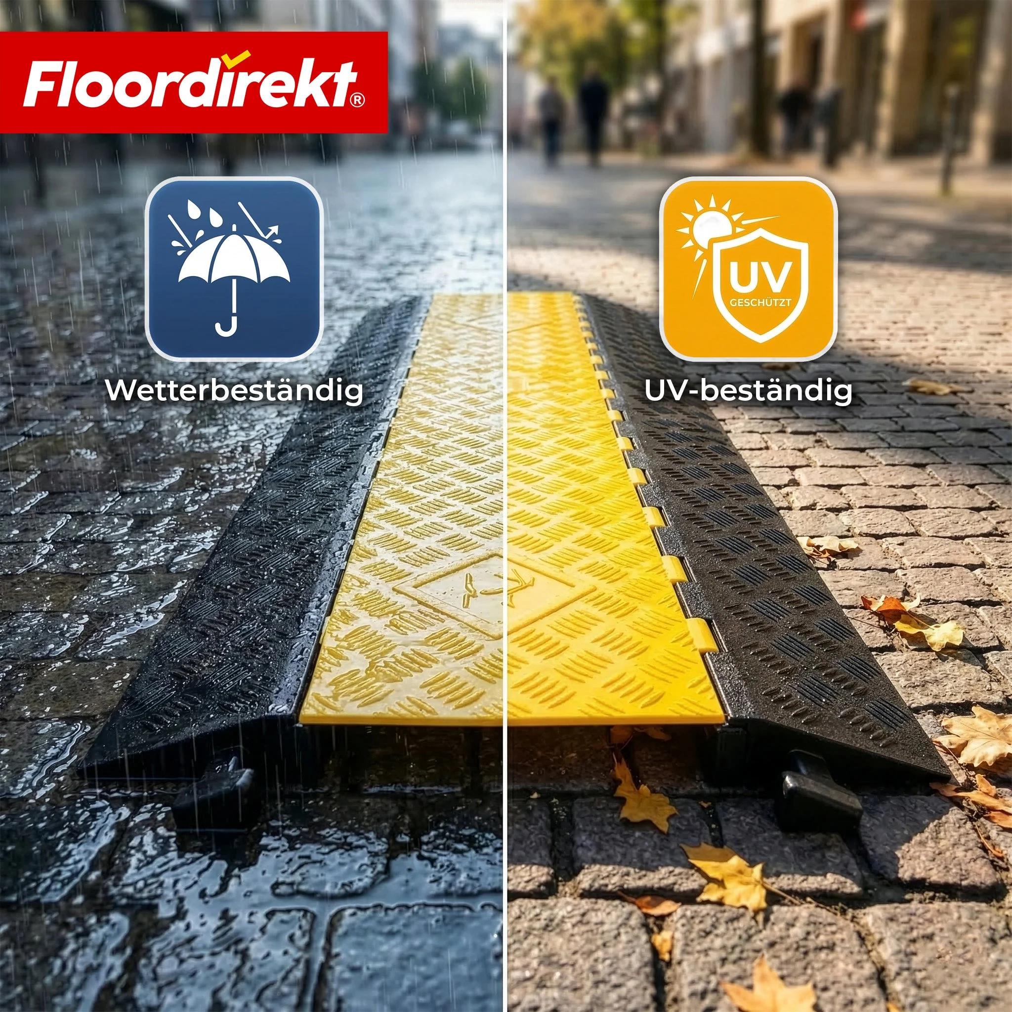Kabelbrücke aus Gummi mit PVC-Klappe | Kabelschutzbrücke 1–5 Kanäle bis 20 t belastbar - Image 51