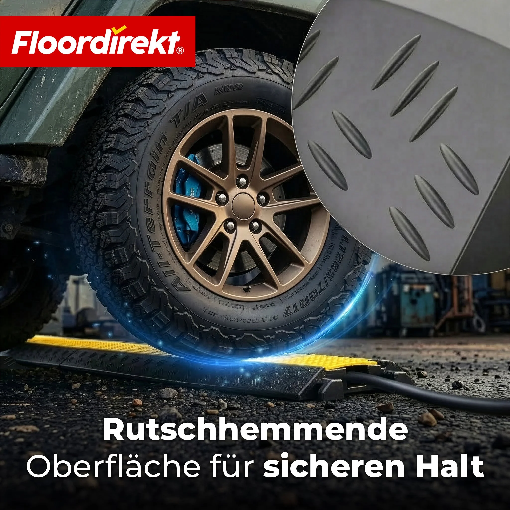 Kabelbrücke aus Gummi mit PVC-Klappe | Kabelschutzbrücke 1–5 Kanäle bis 20 t belastbar - Image 9
