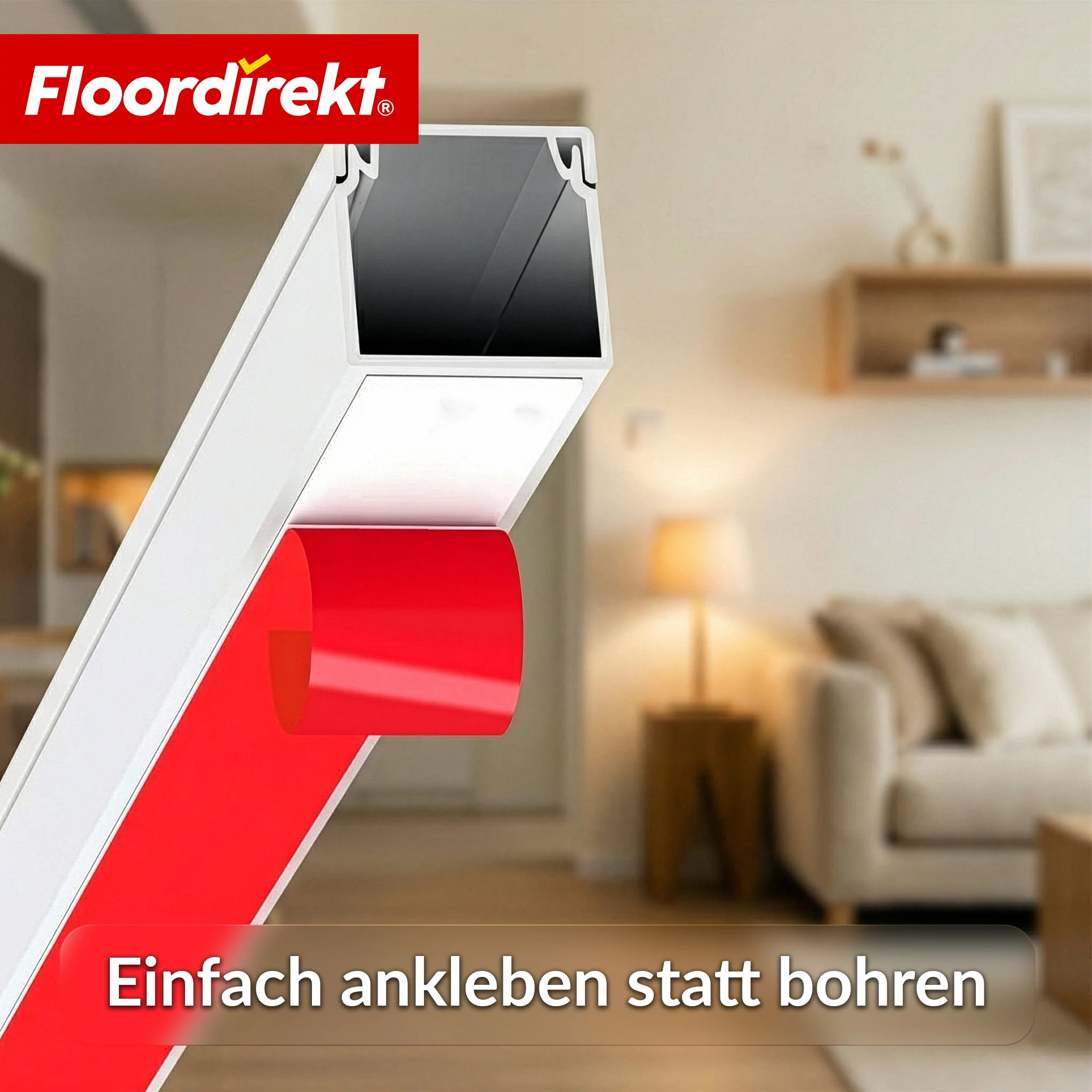 Kabelkanal | Oskar | Selbstklebende Kabelleiste 10 x 1 m | Kabelabdeckung Weiß für TV, Wand & Schreibtisch - Image 4