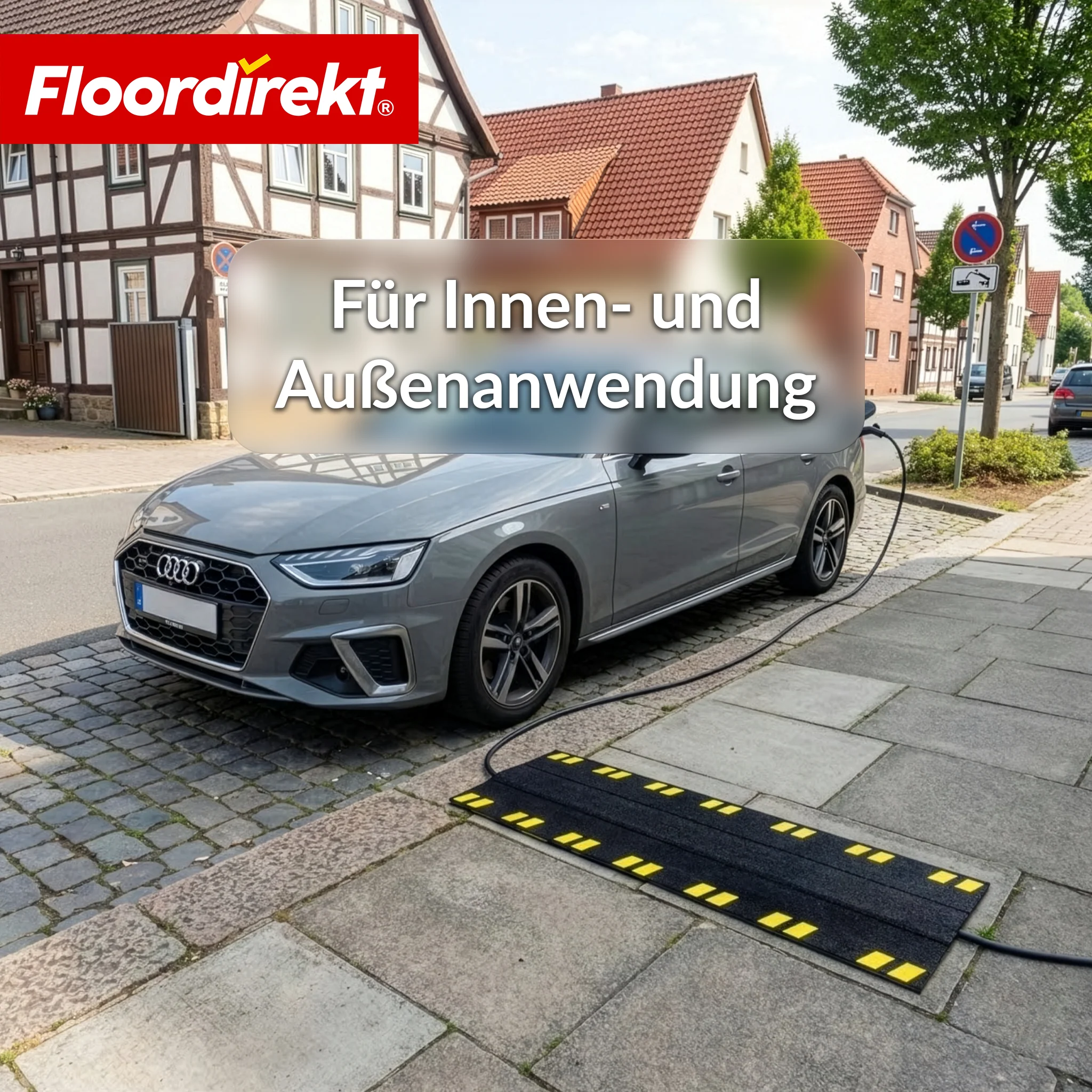 Kabelschutzmatte | Sonira | 120 × 40 cm | Rutschfeste Kabelbrücke mit Kabelkanal & Warnkanten für Innen- & Außenbereich - Image 6