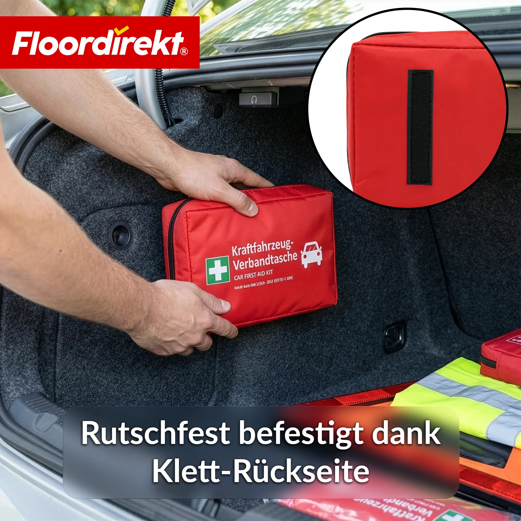 KFZ Verbandtasche DIN 13164:2022 | Erste Hilfe Set PKW | Auto Verbandskasten für gesetzlich vorgeschriebene Fahrzeugausstattung - Image 6