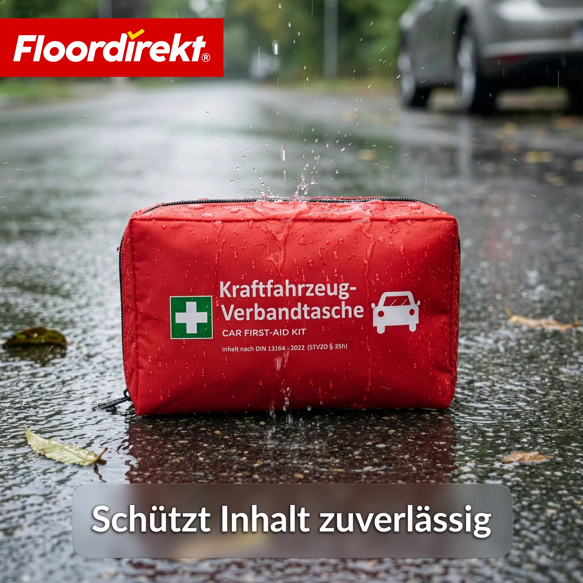 KFZ Verbandtasche DIN 13164:2022 | Erste Hilfe Set PKW | Auto Verbandskasten für gesetzlich vorgeschriebene Fahrzeugausstattung - Image 8
