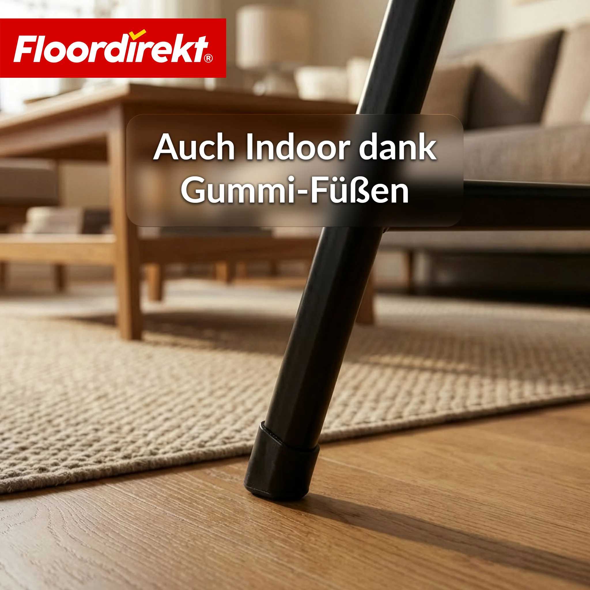 Klapptisch | Kobe | Schwarzer Gartentisch klappbar in Rattan-Optik | 60 × 60 cm - Image 9
