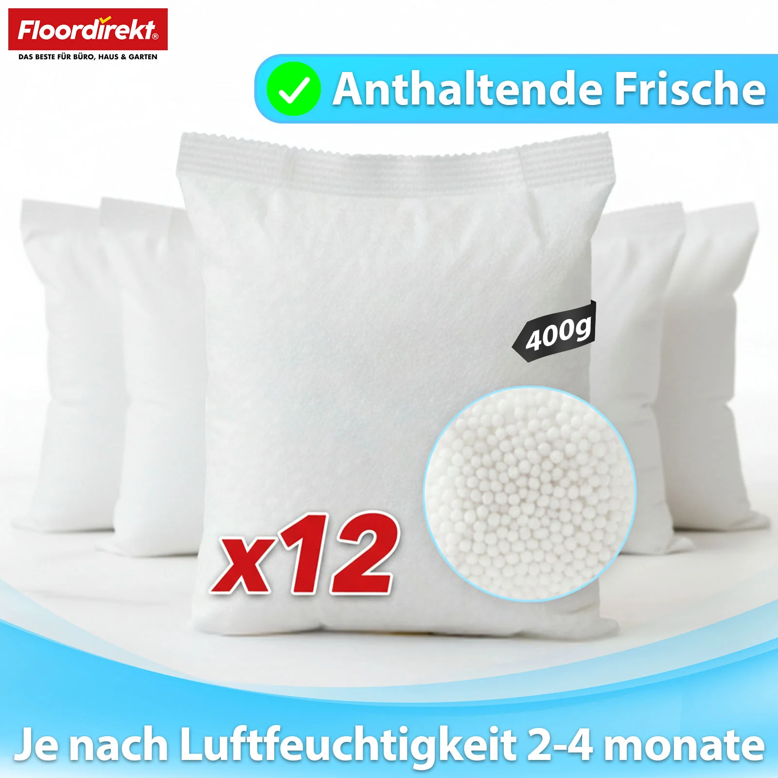 Luftentfeuchter Nachfüllpack 12er Set | Habo | Nachfüllbeutel für Raumentfeuchter für Keller, Bad, Wohnräume - Image 3