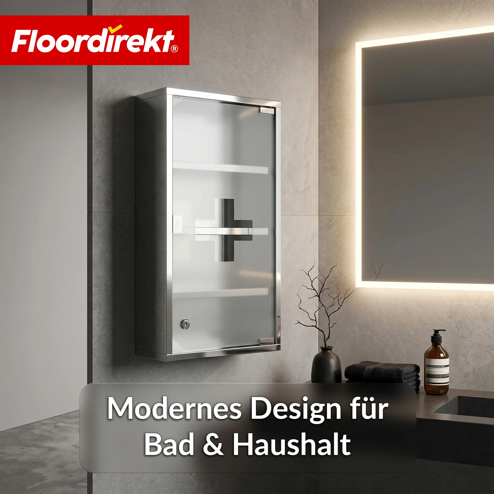 Medizinschrank | Allen | Abschließbarer Arzneischrank aus Edelstahl oder weiß pulverbeschichtet | Medikamentenschrank mit Glastür - Image 13