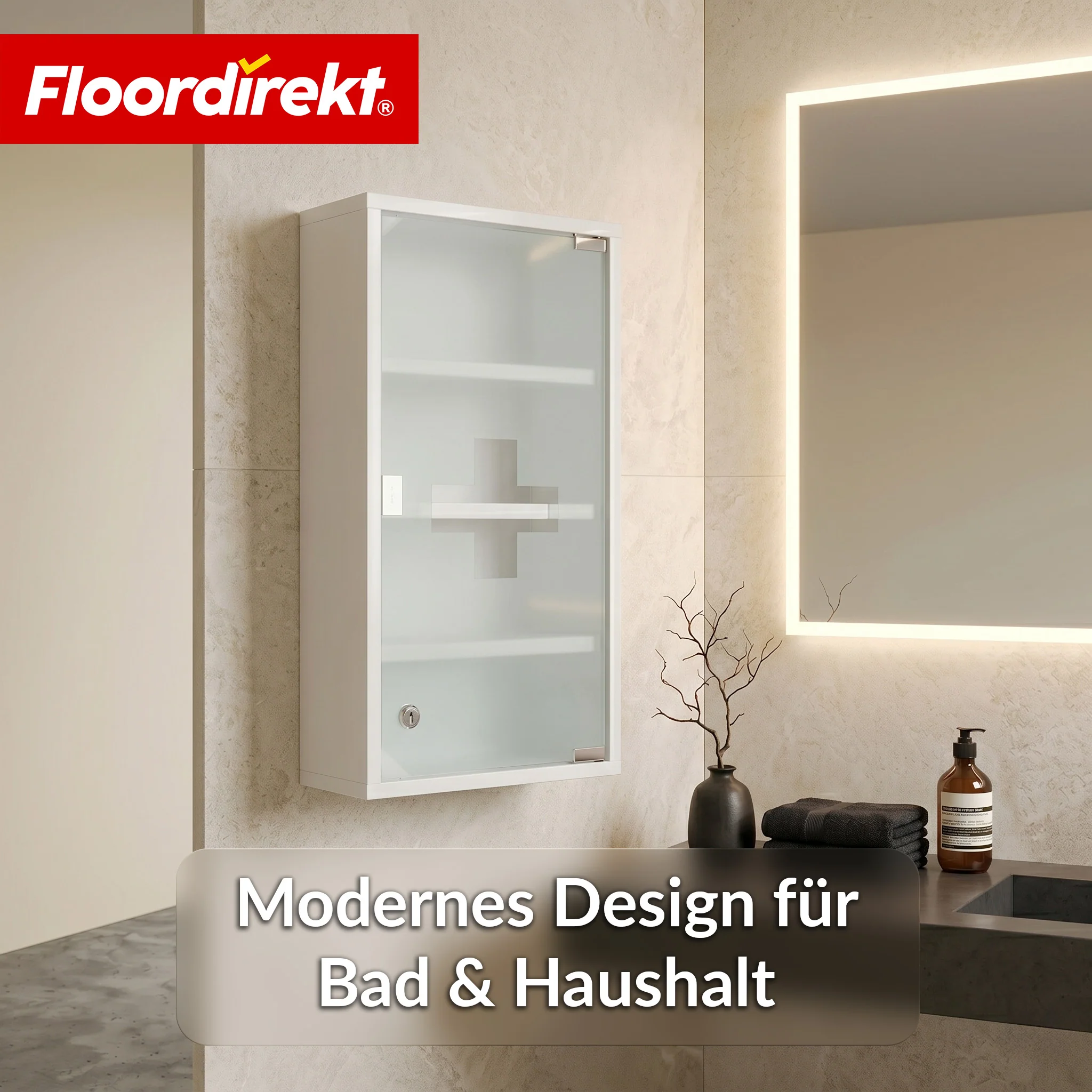 Medizinschrank | Allen | Abschließbarer Arzneischrank aus Edelstahl oder weiß pulverbeschichtet | Medikamentenschrank mit Glastür - Image 31