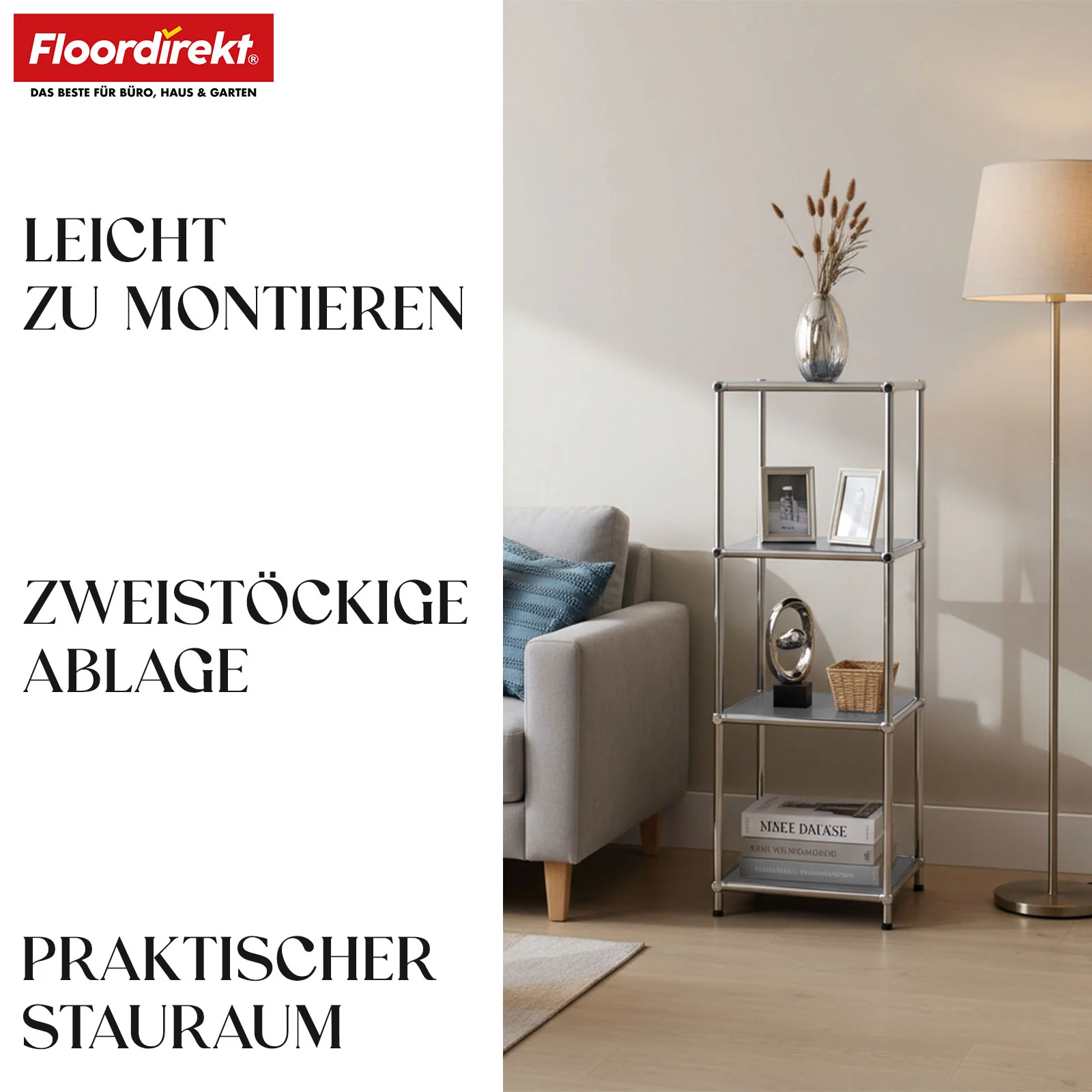 Metallregal | Concept Epure MK-005 | 4-stöckiges Ablageregal mit offenen Ablagen | In mehreren Farben erhältlich - Image 20