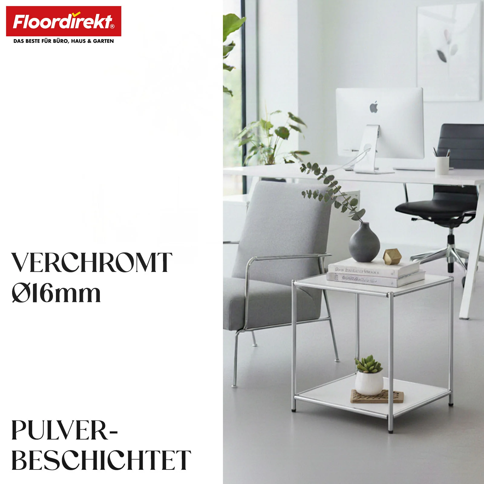 Metallregal | Concept Epure MK-012 | Offenes Beistell- & Aufbewahrungsregal mit 2 Ablagen | In mehreren Farben erhältlich - Image 19