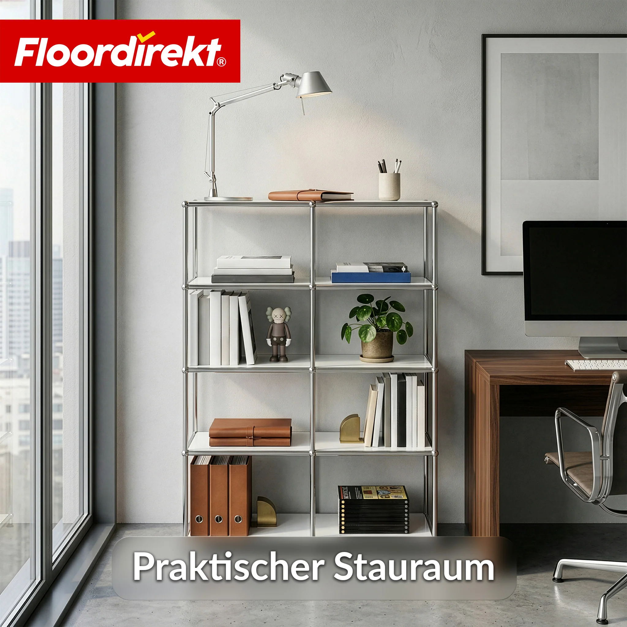 Metallregal | Concept Epure MK-015 | Offenes Standregal mit 5 Ablagen | Bücherregal & Raumteiler Metall - Image 21