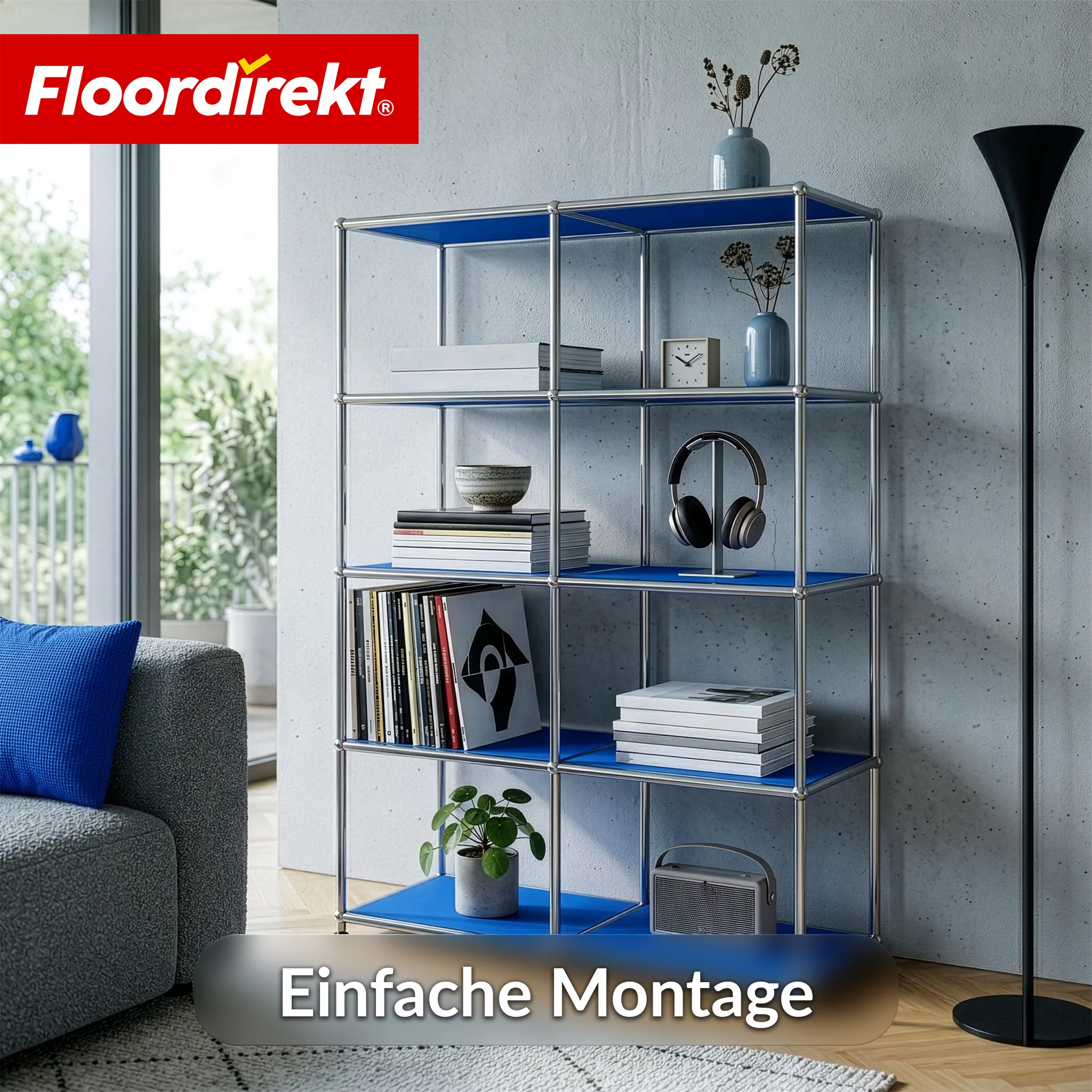 Metallregal | Concept Epure MK-015 | Offenes Standregal mit 5 Ablagen | Bücherregal & Raumteiler Metall - Image 32
