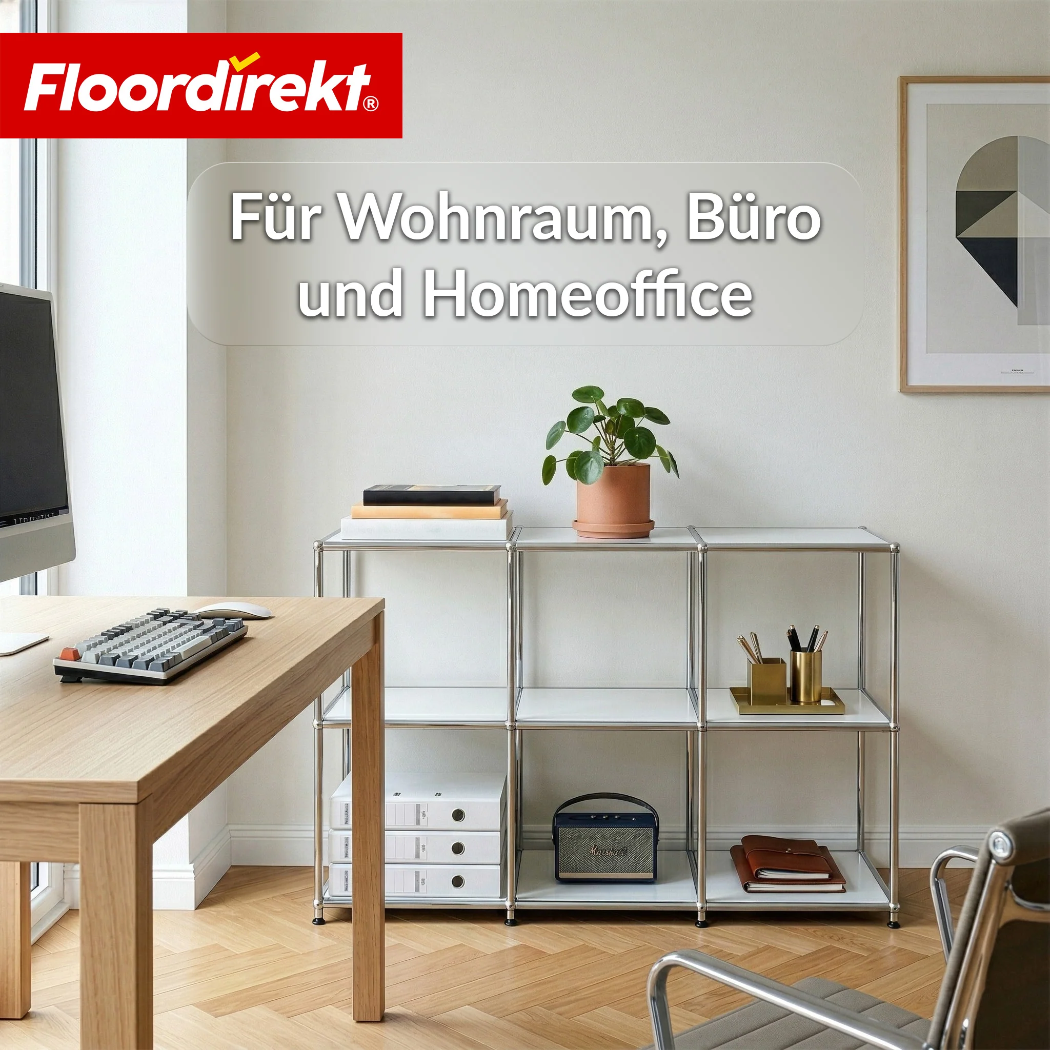 Metallregal | Concept Epure MK-018 | 3 Ablagen Standregal | Sideboard & Lowboard | Offenes Bücherregal - Image 30