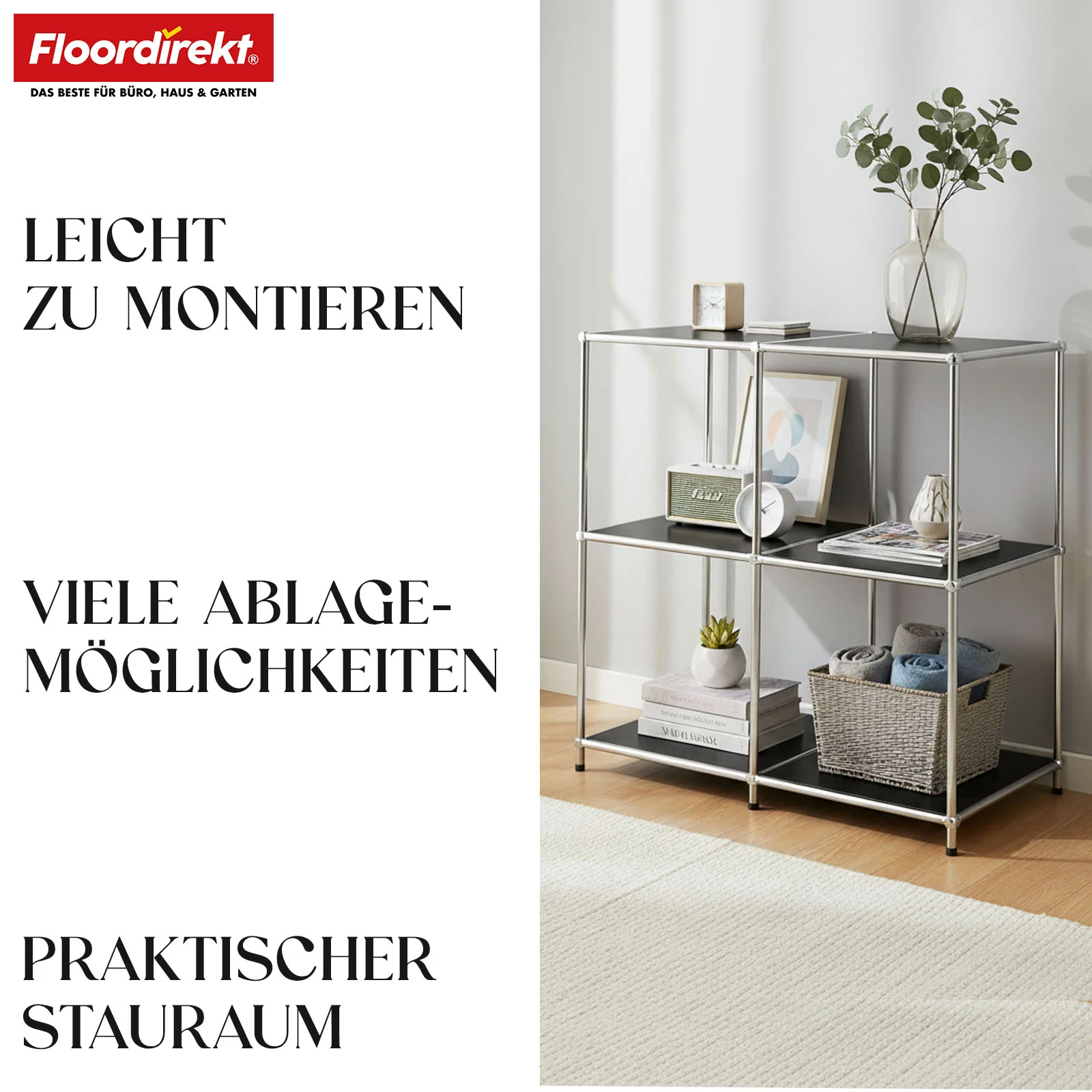 Metallregal | Concept Epure MK-027 | Offenes 3-stöckiges Sideboard & Ablageregal | In mehreren Farben erhältlich - Image 12