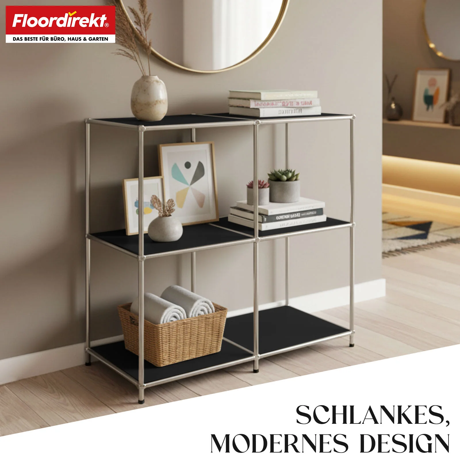 Metallregal | Concept Epure MK-027 | Offenes 3-stöckiges Sideboard & Ablageregal | In mehreren Farben erhältlich - Image 14