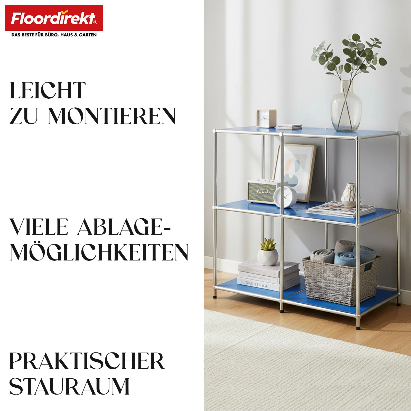 Metallregal | Concept Epure MK-027 | Offenes 3-stöckiges Sideboard & Ablageregal | In mehreren Farben erhältlich - Image 36