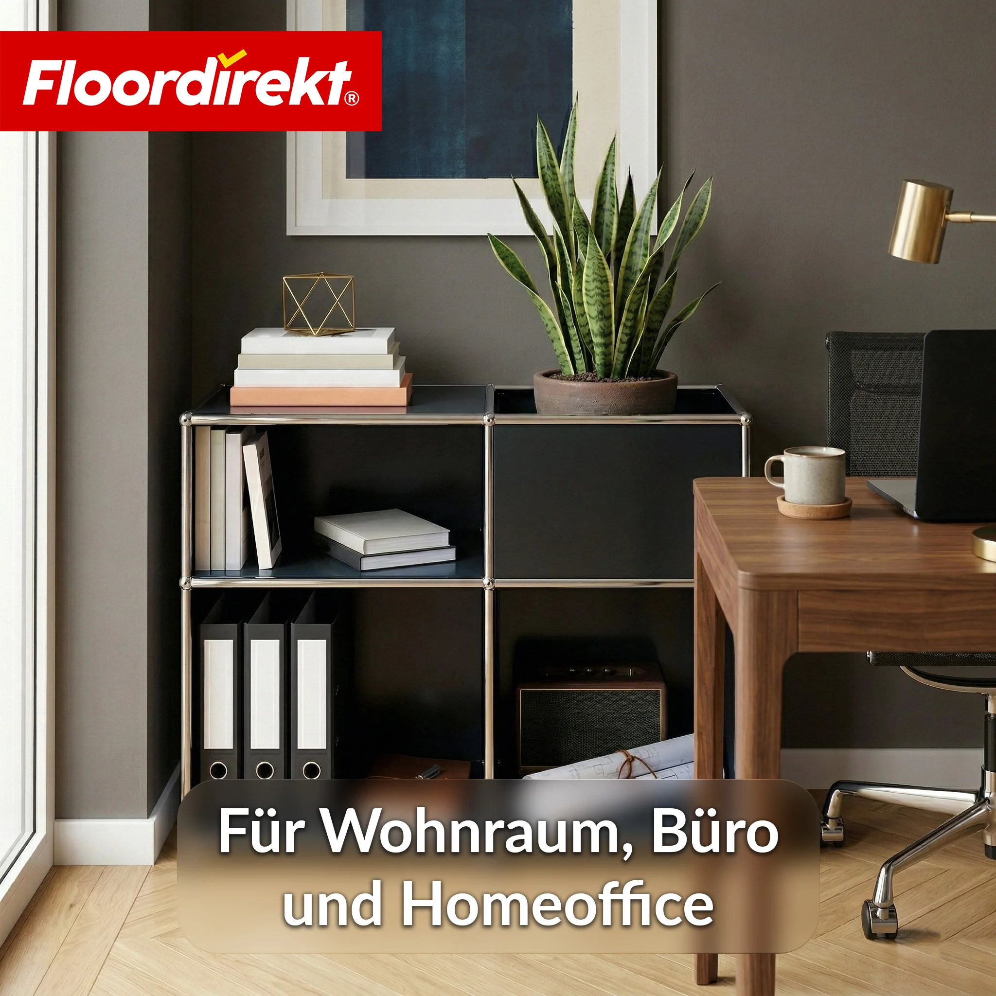 Metallregal | Concept Epure MK-030 | Standregal mit 3 Ablagen & Stauraumfach | Sideboard & Aufbewahrungsregal - Image 14