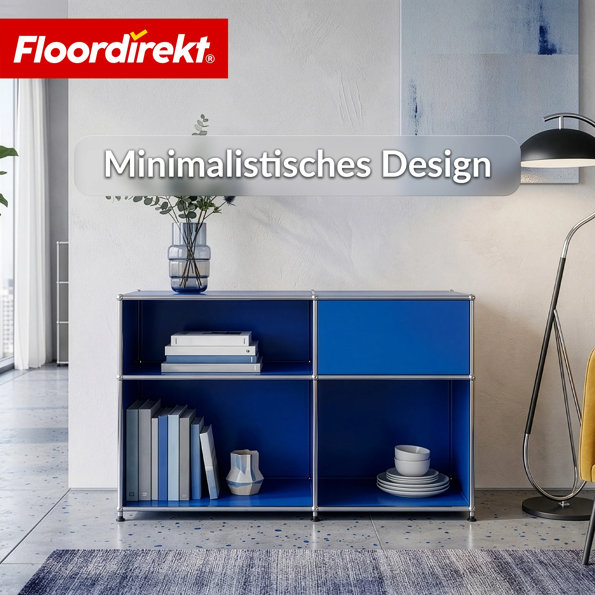 Metallregal | Concept Epure MK-030 | Standregal mit 3 Ablagen & Stauraumfach | Sideboard & Aufbewahrungsregal - Image 27