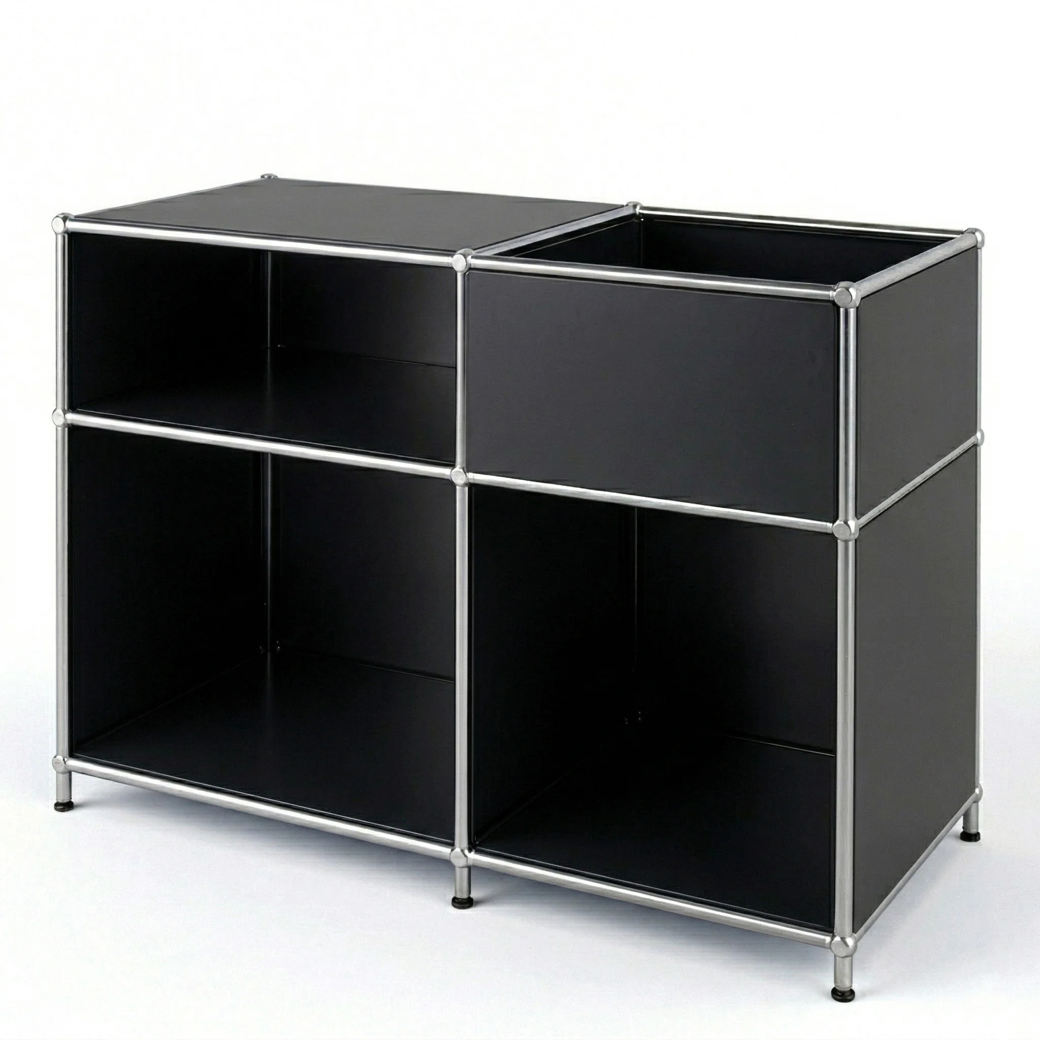 Metallregal | Concept Epure MK-030 | Standregal mit 3 Ablagen & Stauraumfach | Sideboard & Aufbewahrungsregal - Image 9