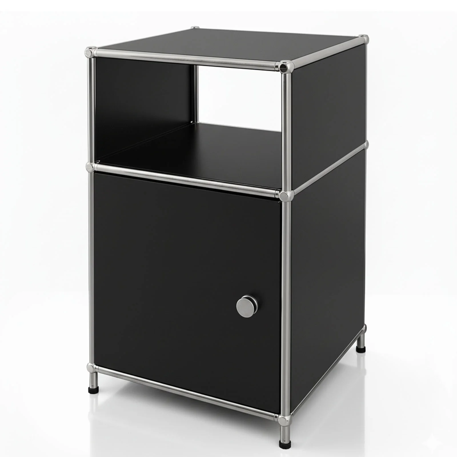 Metallregal | Concept Epure MK-040 | 3-stöckiges Aufbewahrungsregal mit Tür & & Ablageflächen | In mehreren Farben erhältlich - Image 9
