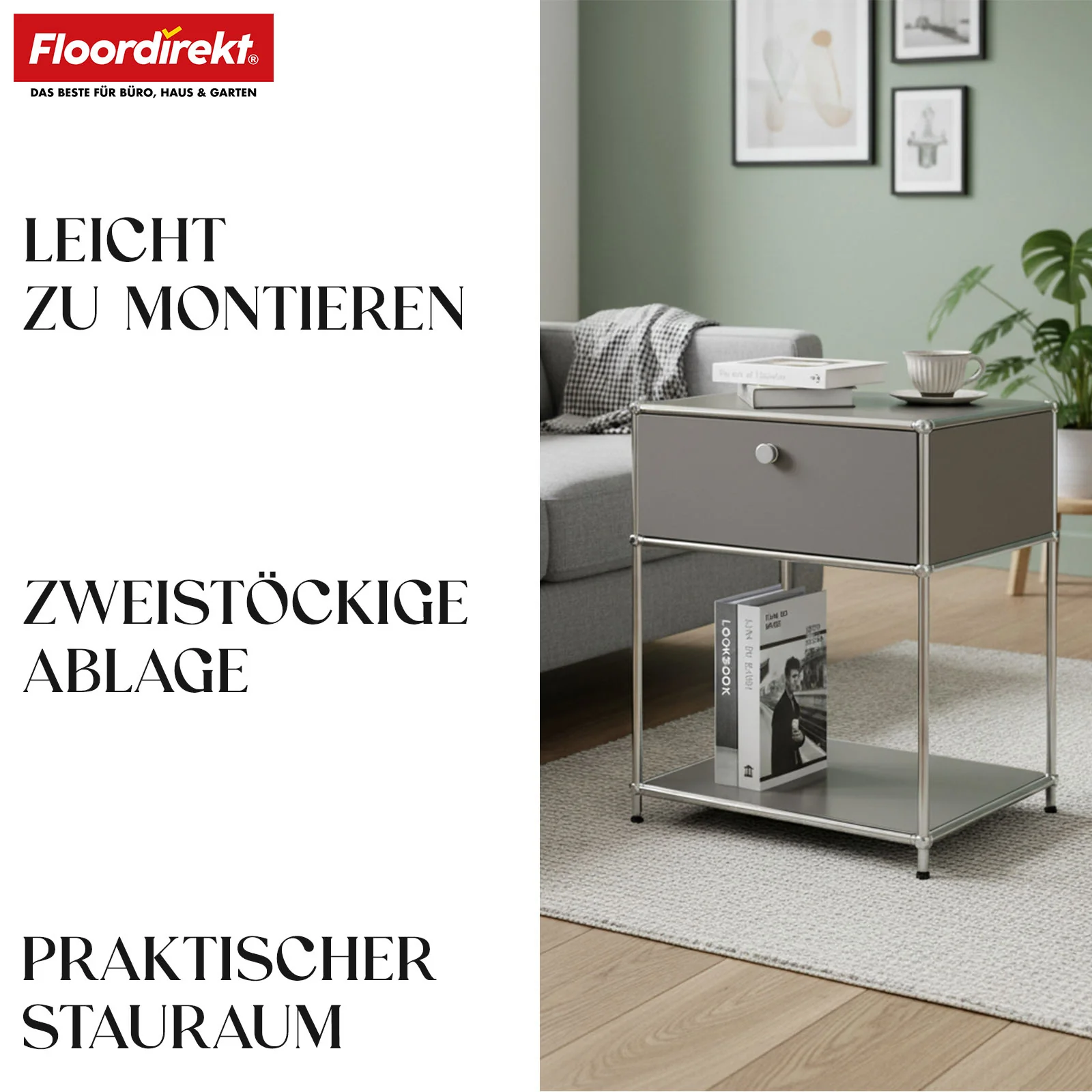 Metallregal | Concept Epure MK-139 | Beistell- & Aufbewahrungsregal mit Schublade & Ablagen | In mehreren Farben erhältlich - Image 20