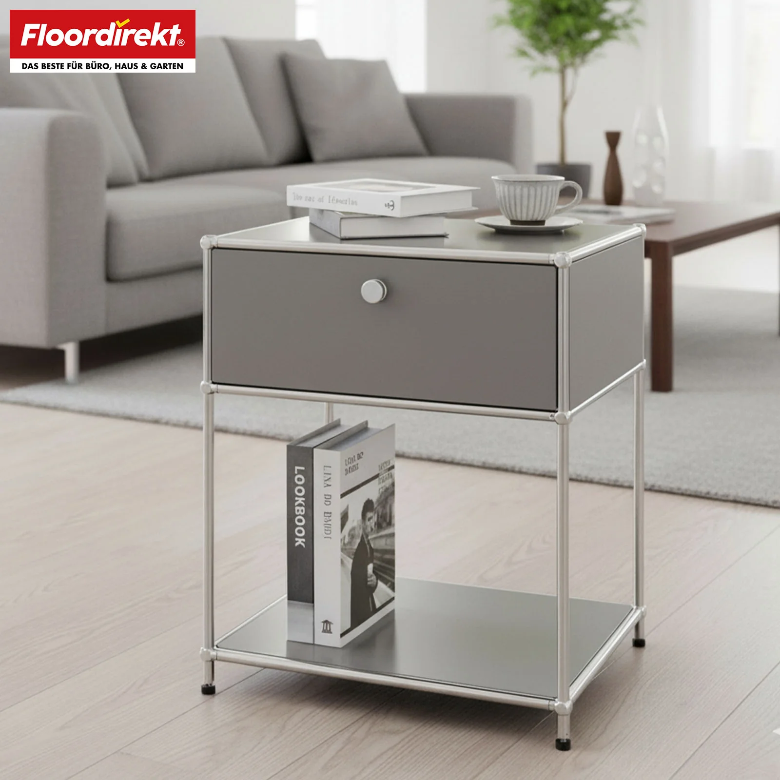 Metallregal | Concept Epure MK-139 | Beistell- & Aufbewahrungsregal mit Schublade & Ablagen | In mehreren Farben erhältlich - Image 24