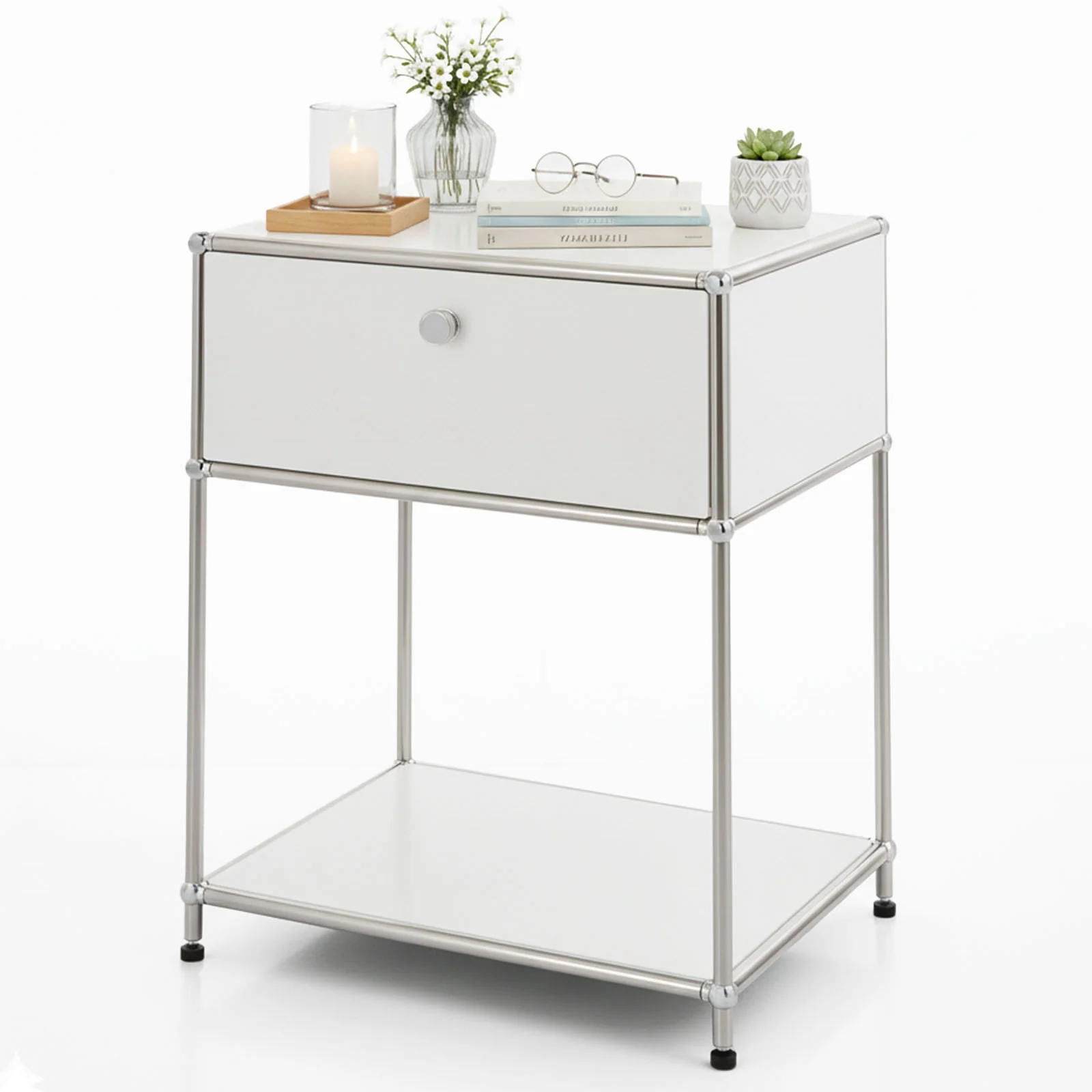 Metallregal | Concept Epure MK-139 | Beistell- & Aufbewahrungsregal mit Schublade & Ablagen | In mehreren Farben erhältlich - Image 9