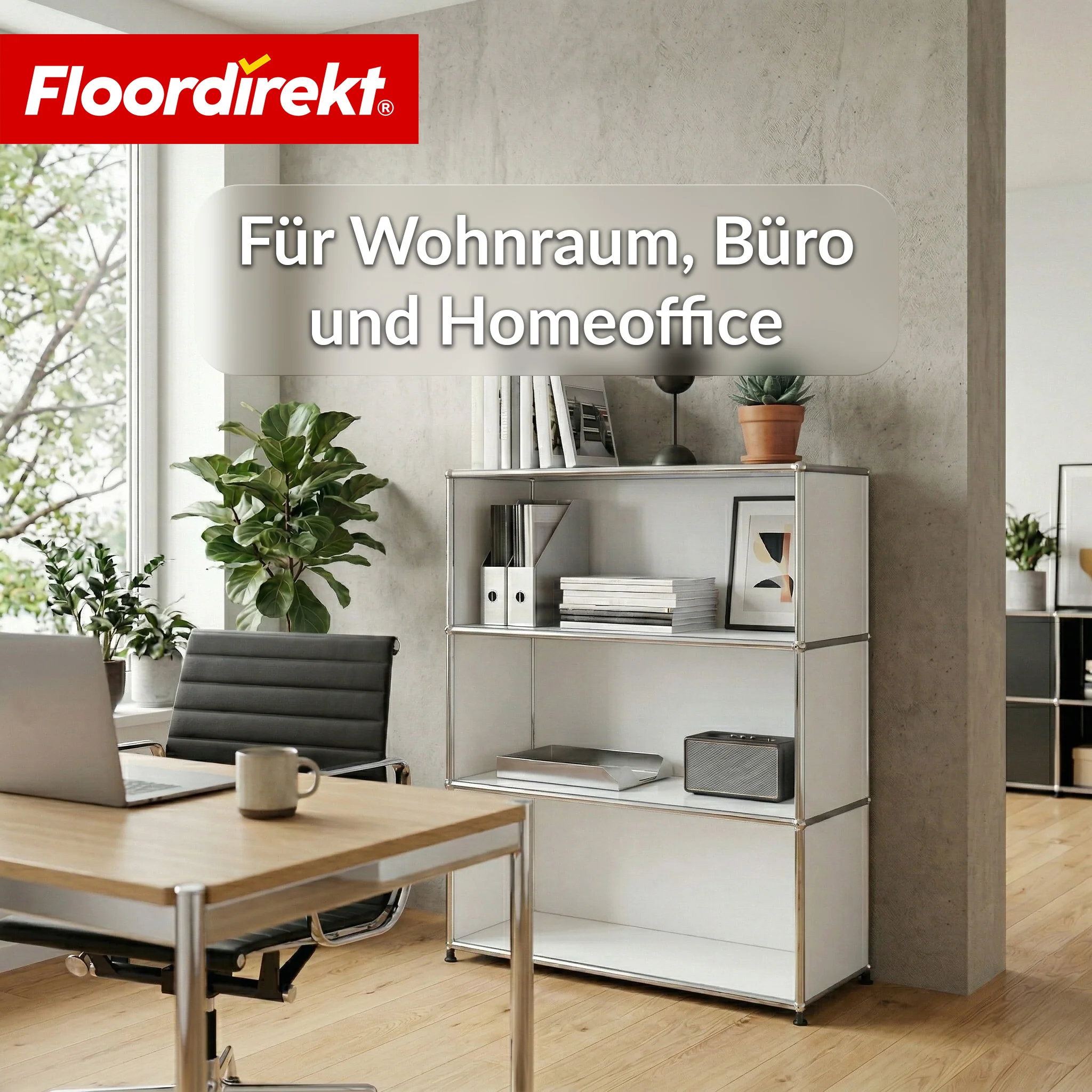 Metallregal | Concept Epure MK-101 | 4 Ablagen Standregal | Bücherregal mit Seitenwänden | Modernes Aufbewahrungsregal - Image 14