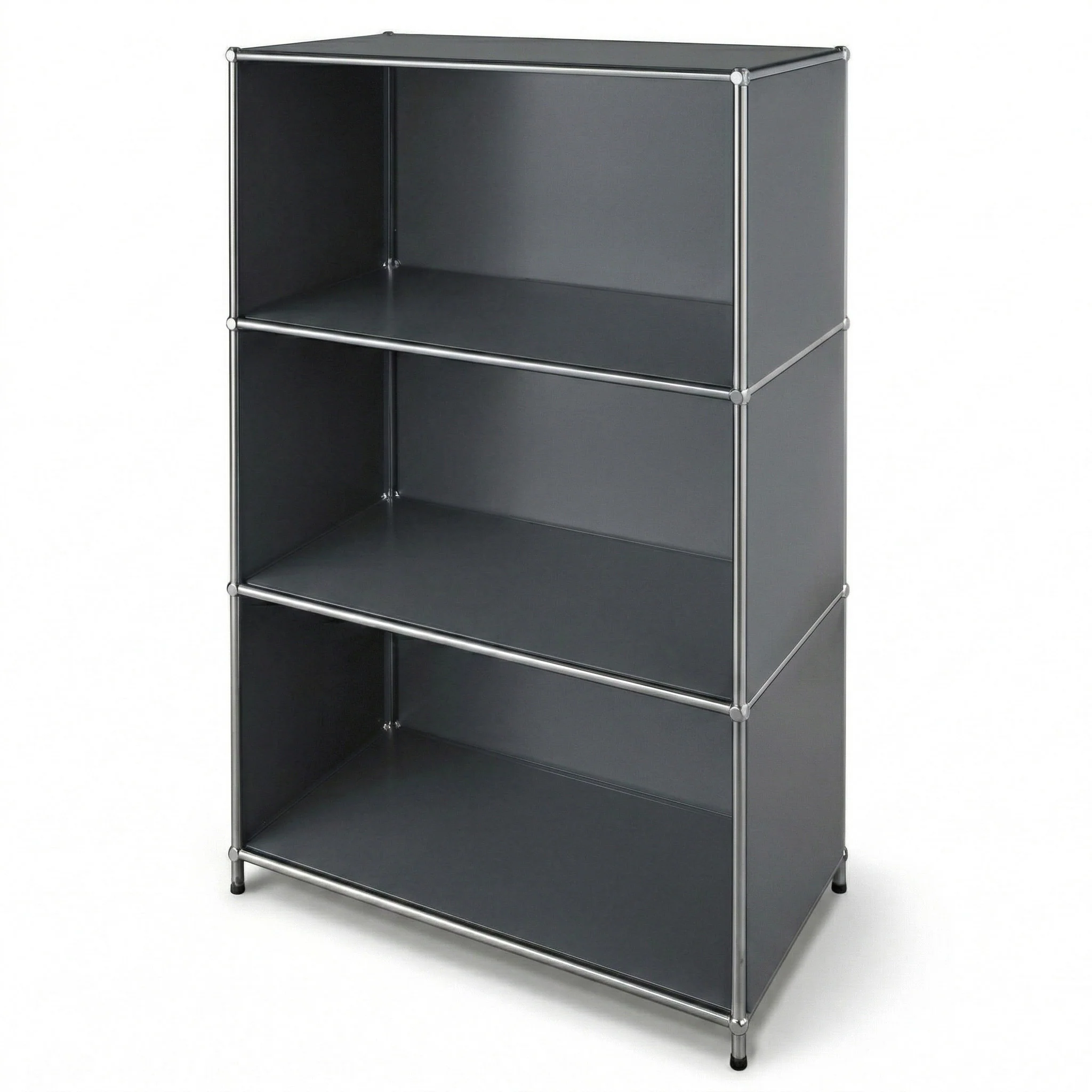 Metallregal | Concept Epure MK-101 | 4 Ablagen Standregal | Bücherregal mit Seitenwänden | Modernes Aufbewahrungsregal - Image 17