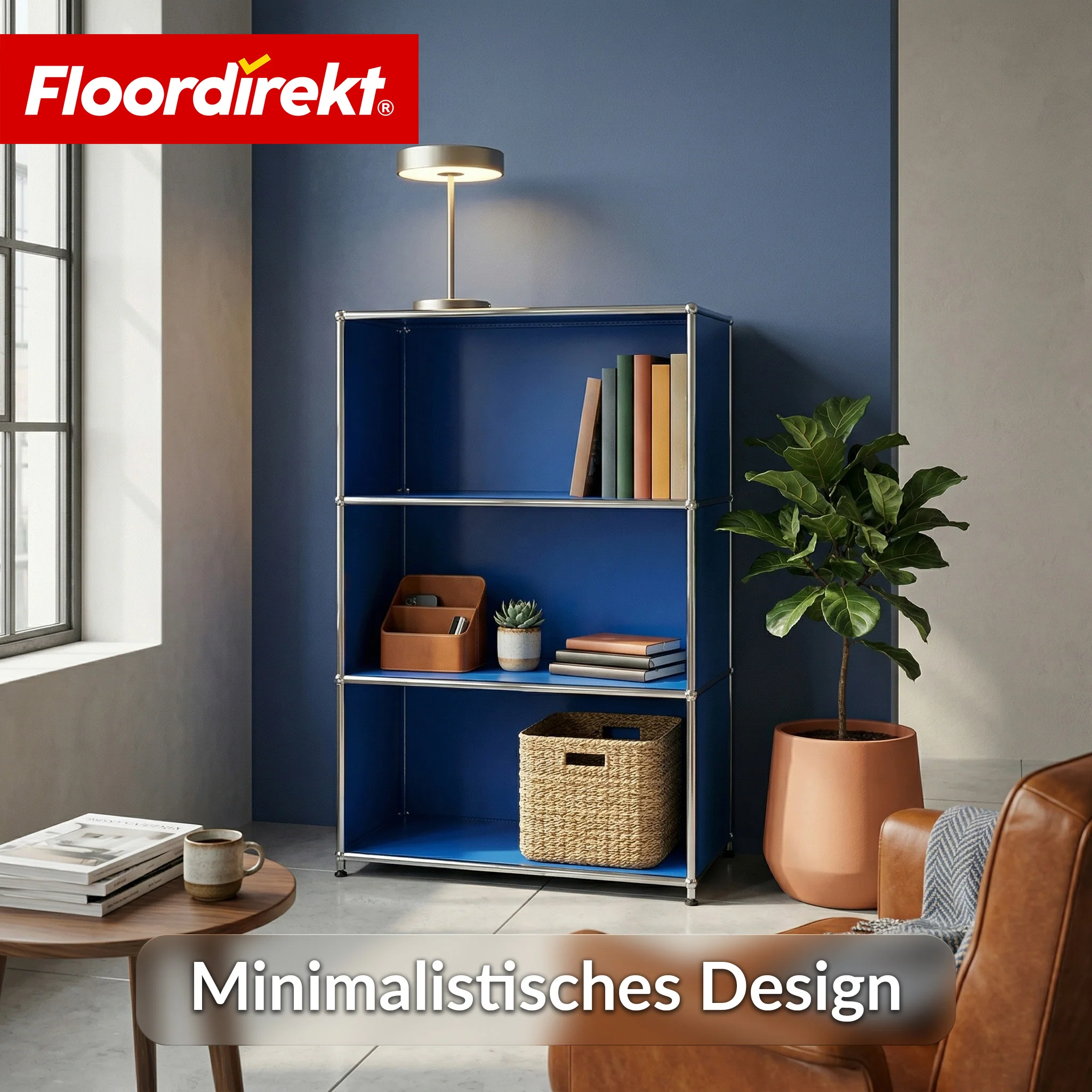 Metallregal | Concept Epure MK-101 | 4 Ablagen Standregal | Bücherregal mit Seitenwänden | Modernes Aufbewahrungsregal - Image 27