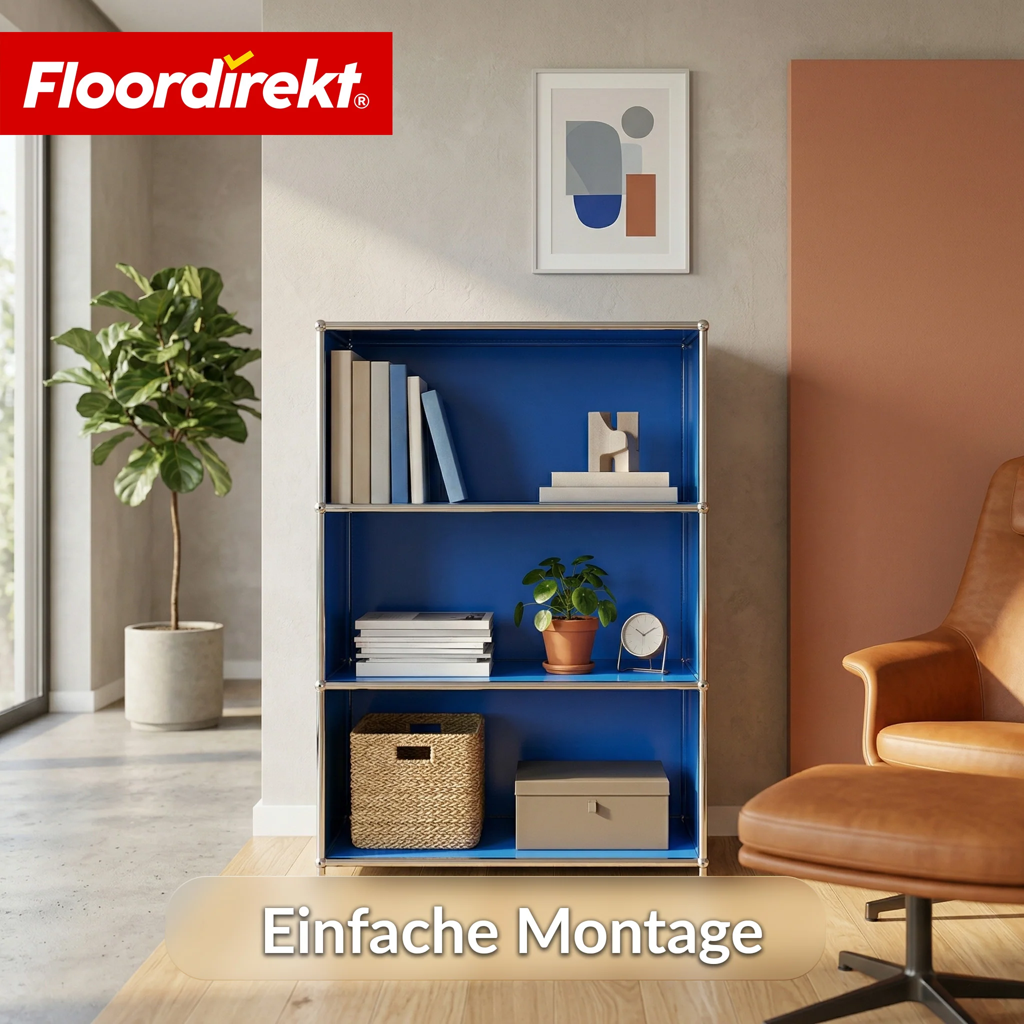 Metallregal | Concept Epure MK-101 | 4 Ablagen Standregal | Bücherregal mit Seitenwänden | Modernes Aufbewahrungsregal - Image 32