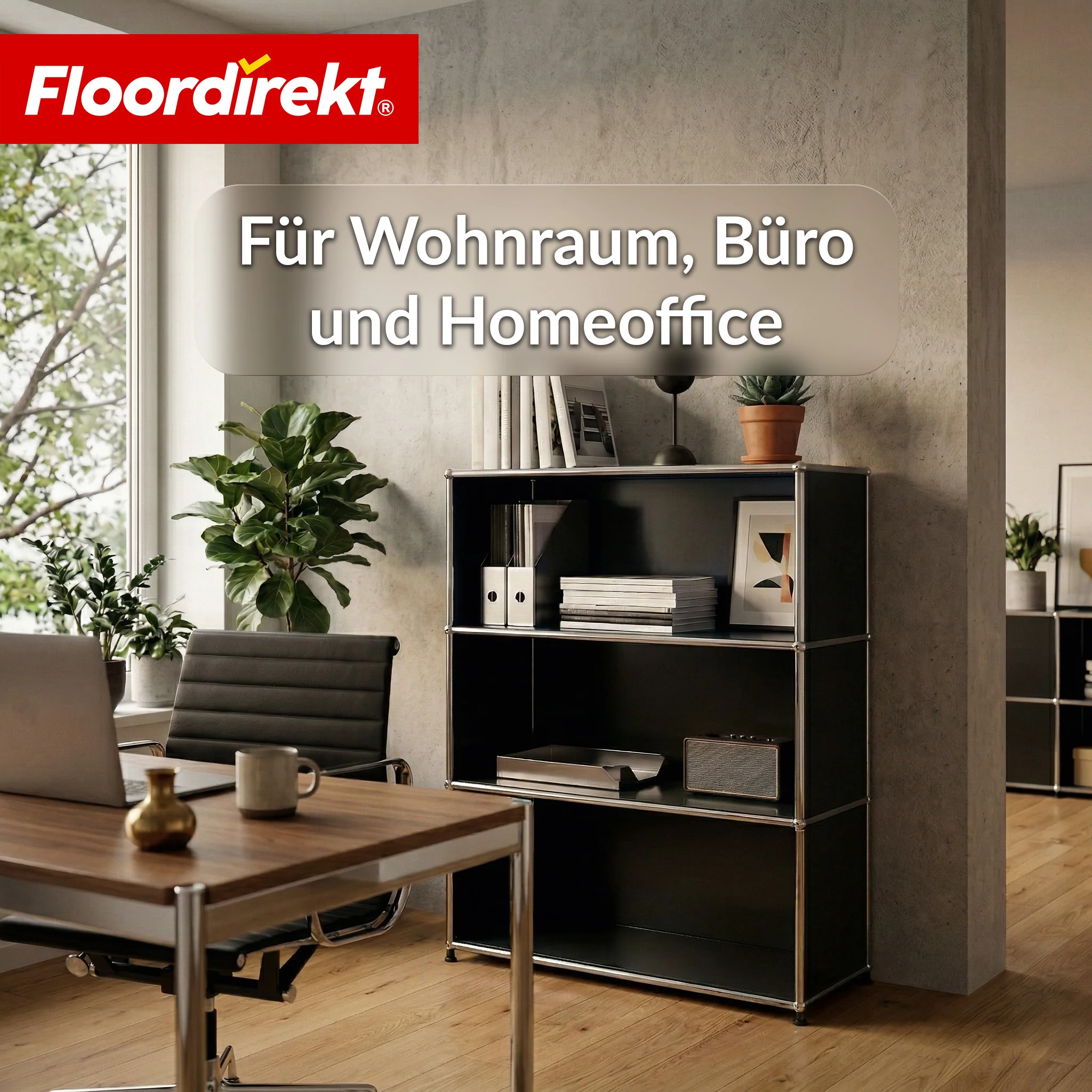 Metallregal | Concept Epure MK-101 | 4 Ablagen Standregal | Bücherregal mit Seitenwänden | Modernes Aufbewahrungsregal - Image 6