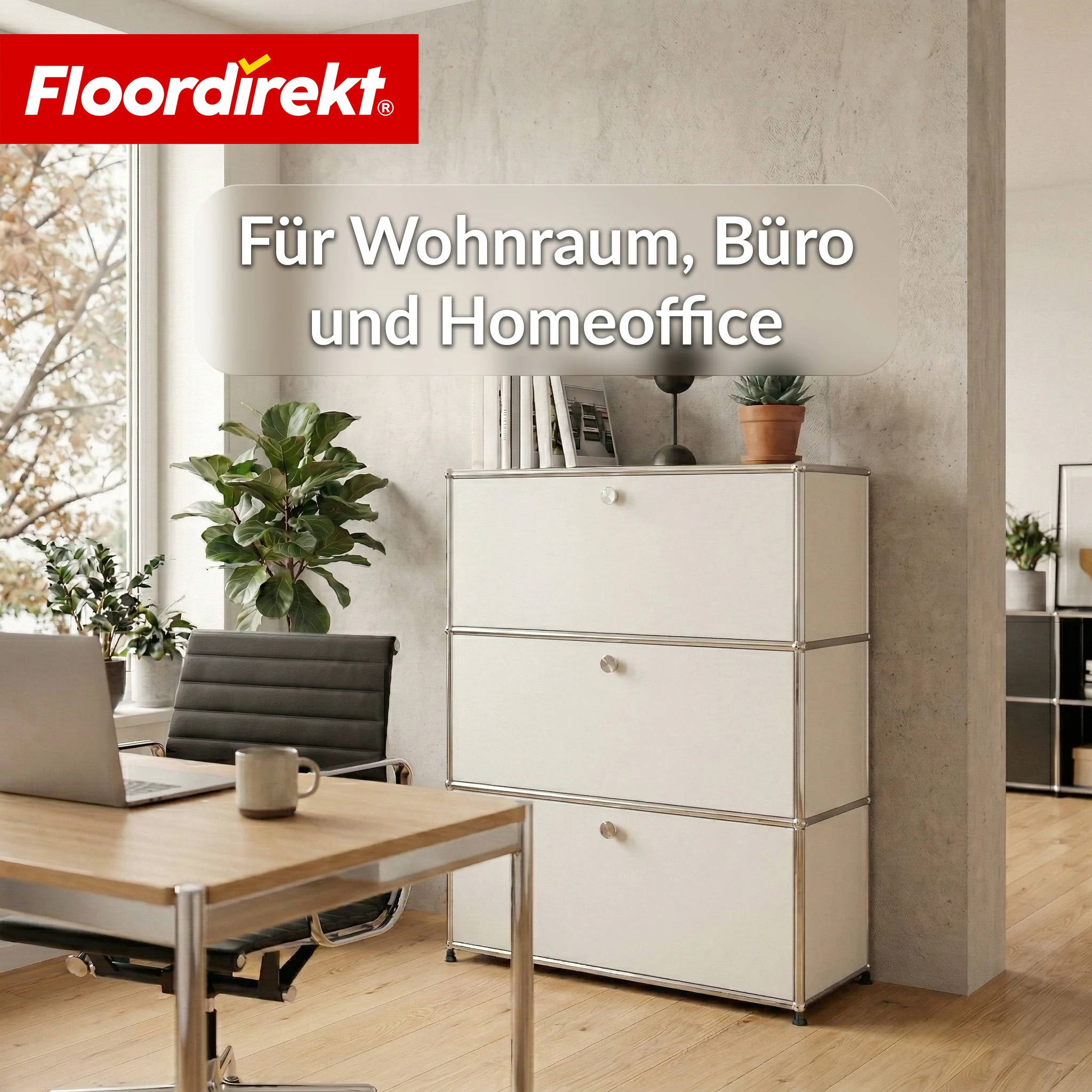 Metallschrank | Concept Epure MK-129 | Sideboard mit 3 verschließbaren Fächern | Moderner Aufbewahrungsschrank - Image 22
