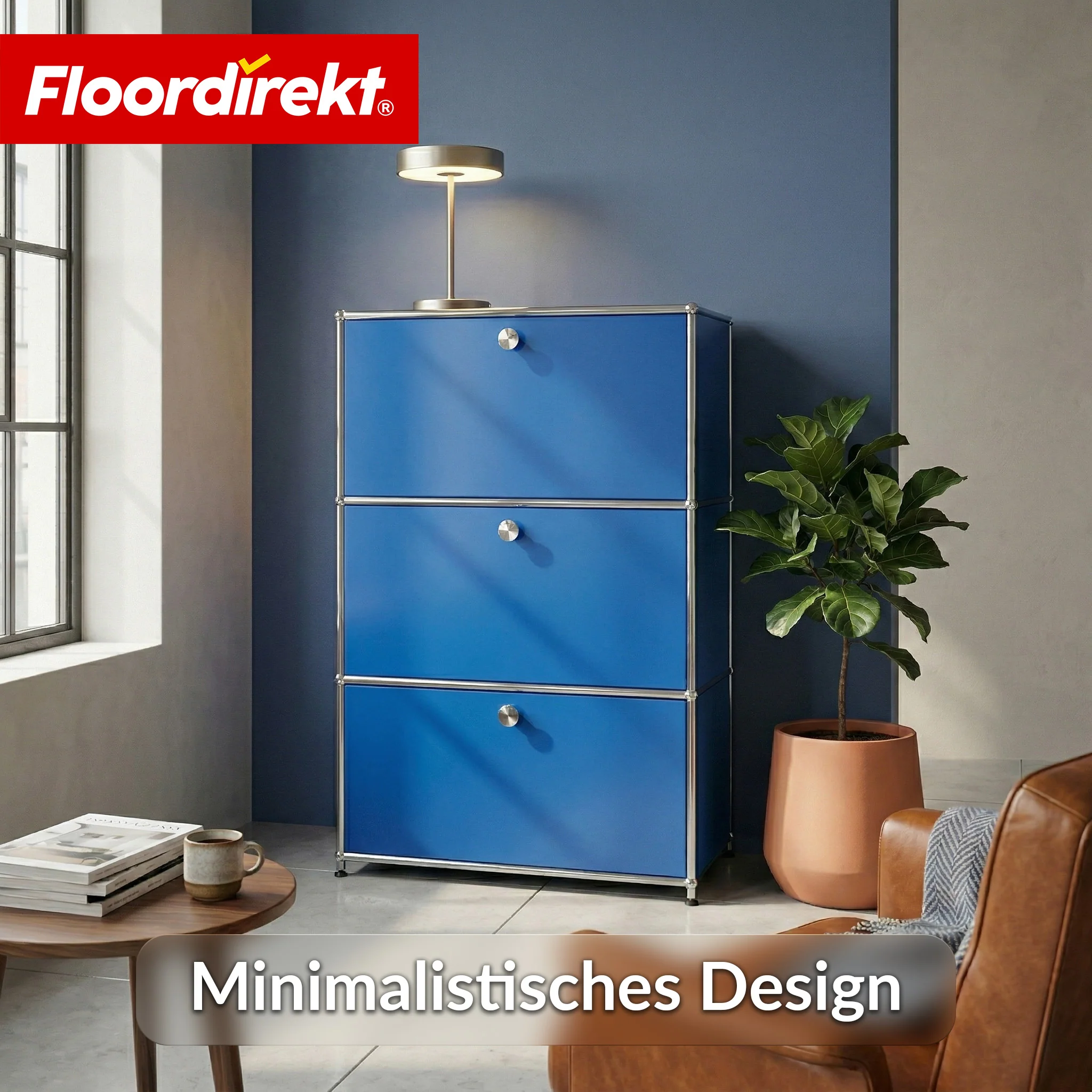 Metallschrank | Concept Epure MK-129 | Sideboard mit 3 verschließbaren Fächern | Moderner Aufbewahrungsschrank - Image 3