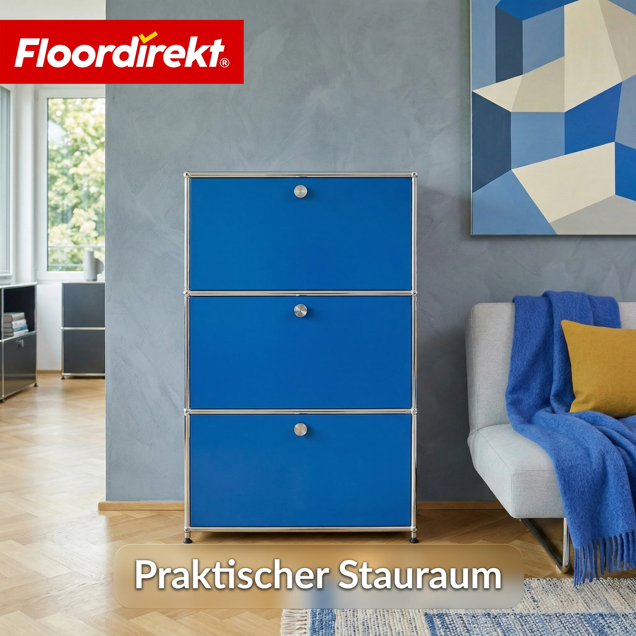 Metallschrank | Concept Epure MK-129 | Sideboard mit 3 verschließbaren Fächern | Moderner Aufbewahrungsschrank - Image 5
