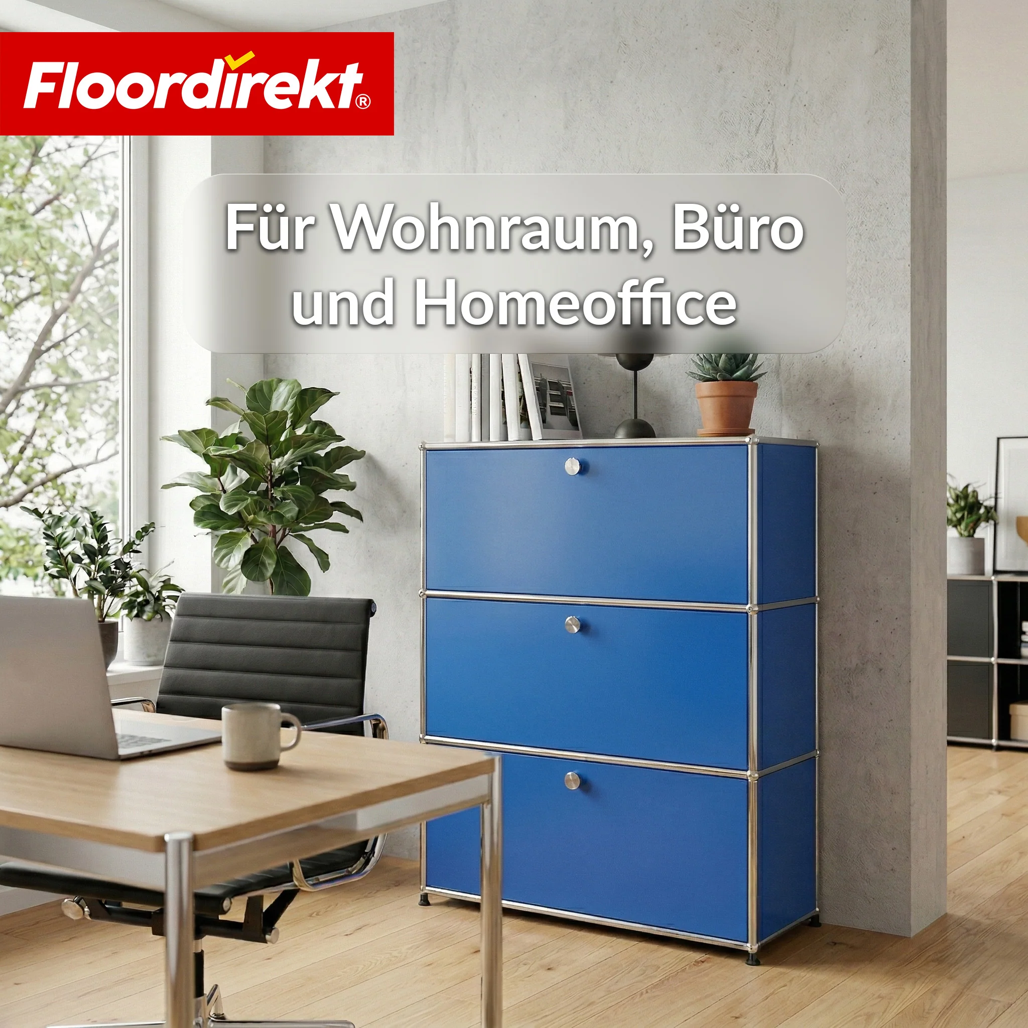 Metallschrank | Concept Epure MK-129 | Sideboard mit 3 verschließbaren Fächern | Moderner Aufbewahrungsschrank - Image 6