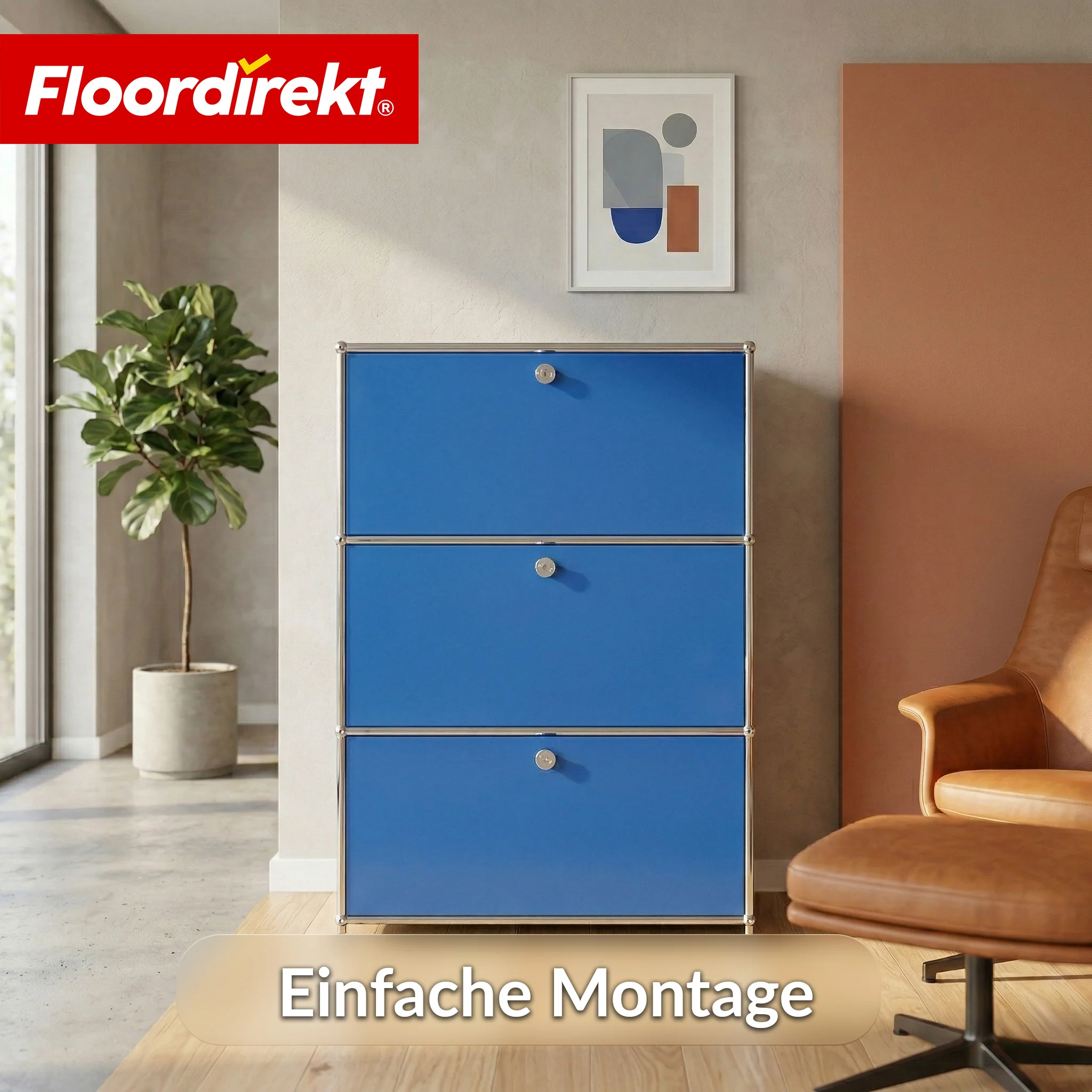 Metallschrank | Concept Epure MK-129 | Sideboard mit 3 verschließbaren Fächern | Moderner Aufbewahrungsschrank - Image 8