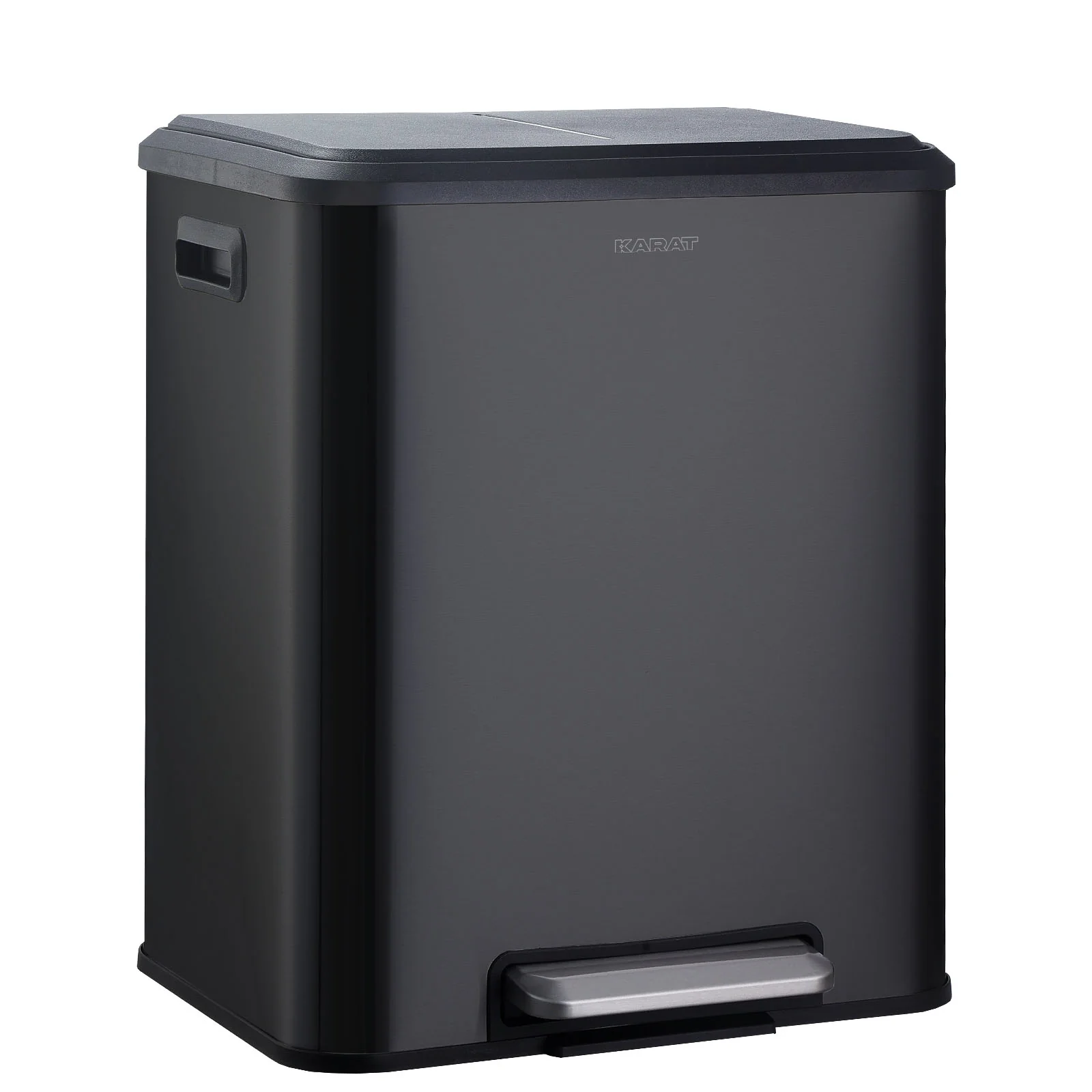 Mülleimer | Jack | 30 L Fassungsvermögen | 2-fach Mülltrennung | Soft-Close & Pedal | Edelstahl oder Schwarz - Image 10