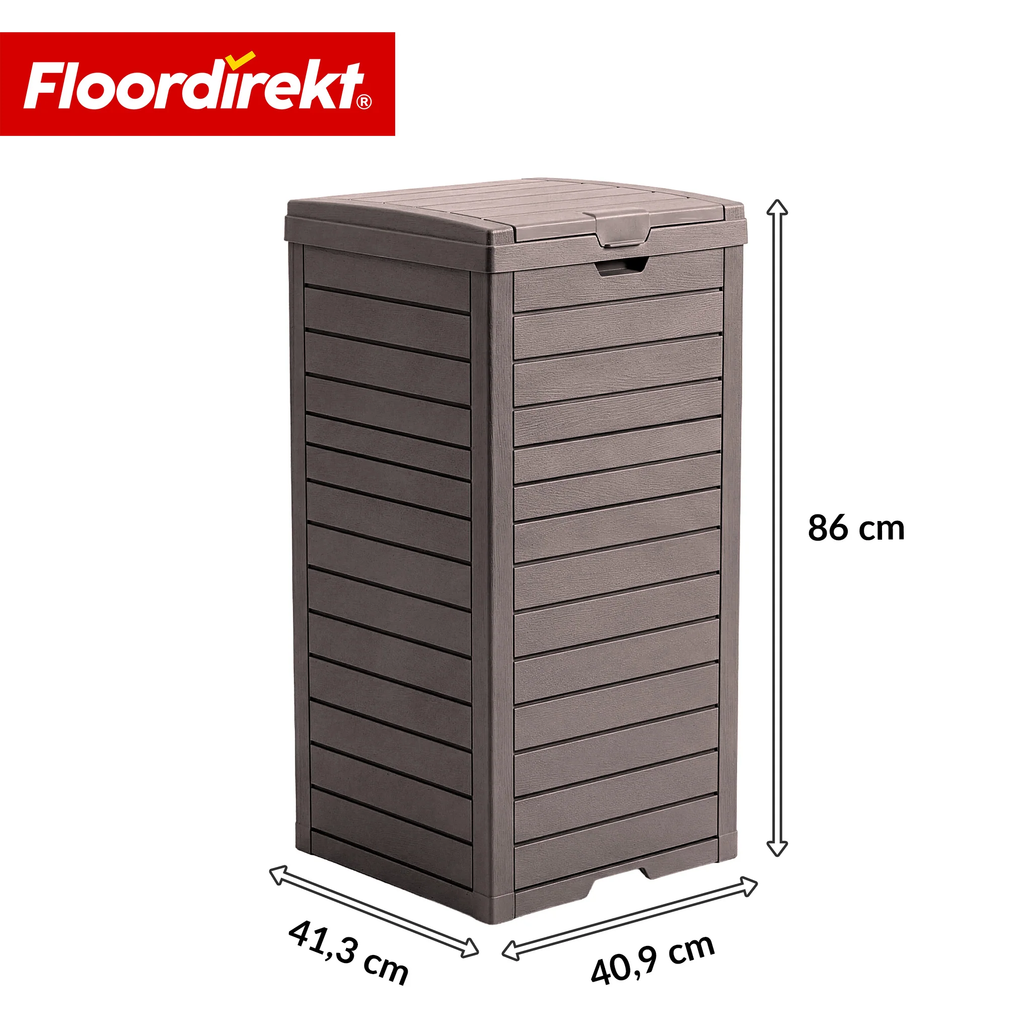 Outdoor Mülleimer in Holz-Optik | Wetterfester Müllbehälter für Garten & Terrasse | 118L / 230L - Image 12