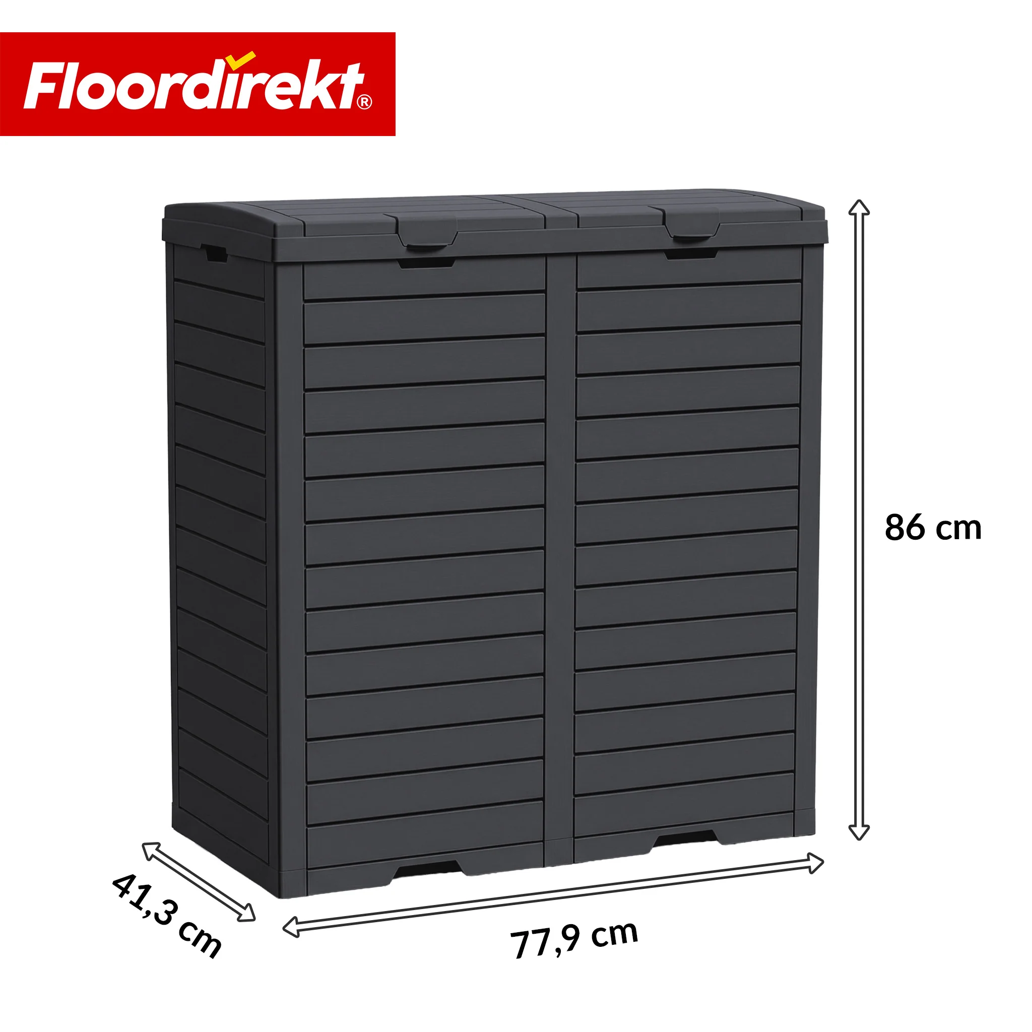 Outdoor Mülleimer in Holz-Optik | Wetterfester Müllbehälter für Garten & Terrasse | 118L / 230L - Image 22