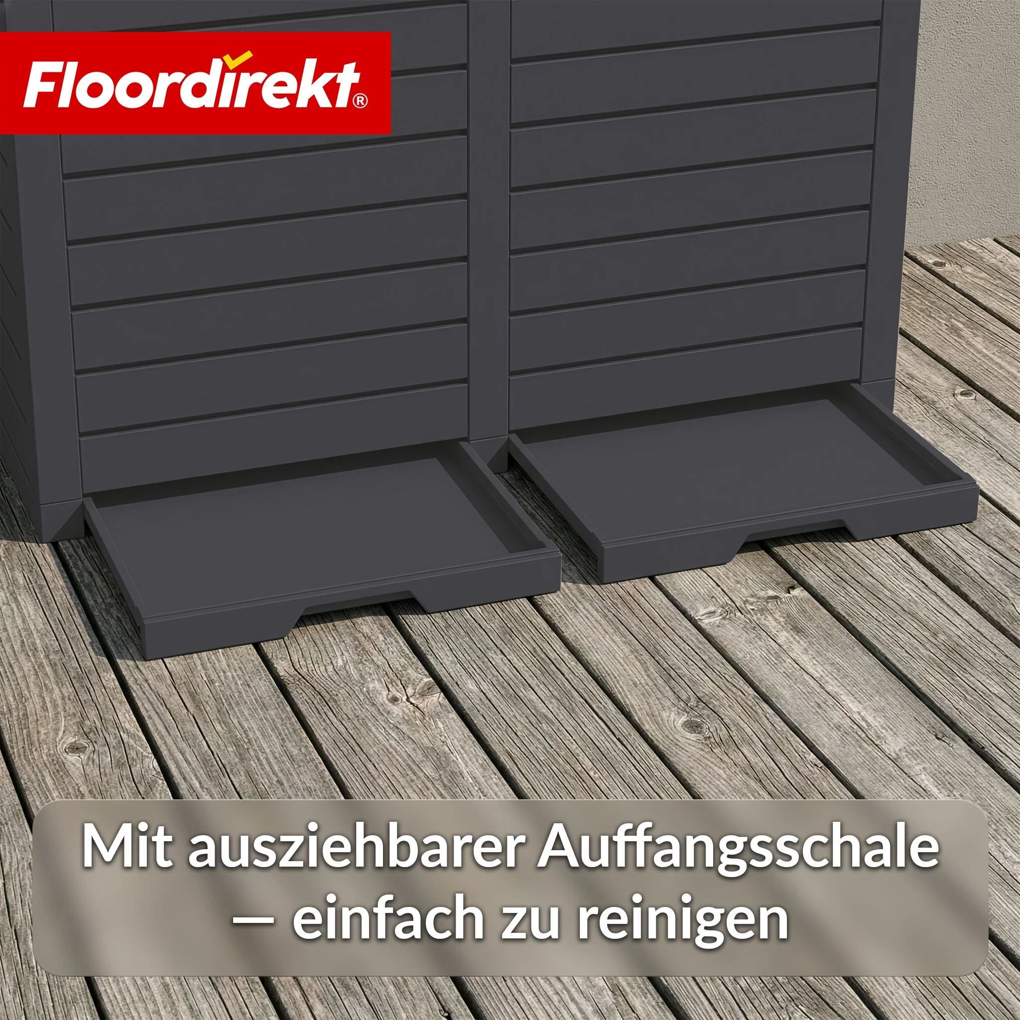 Outdoor Mülleimer in Holz-Optik | Wetterfester Müllbehälter für Garten & Terrasse | 118L / 230L - Image 26