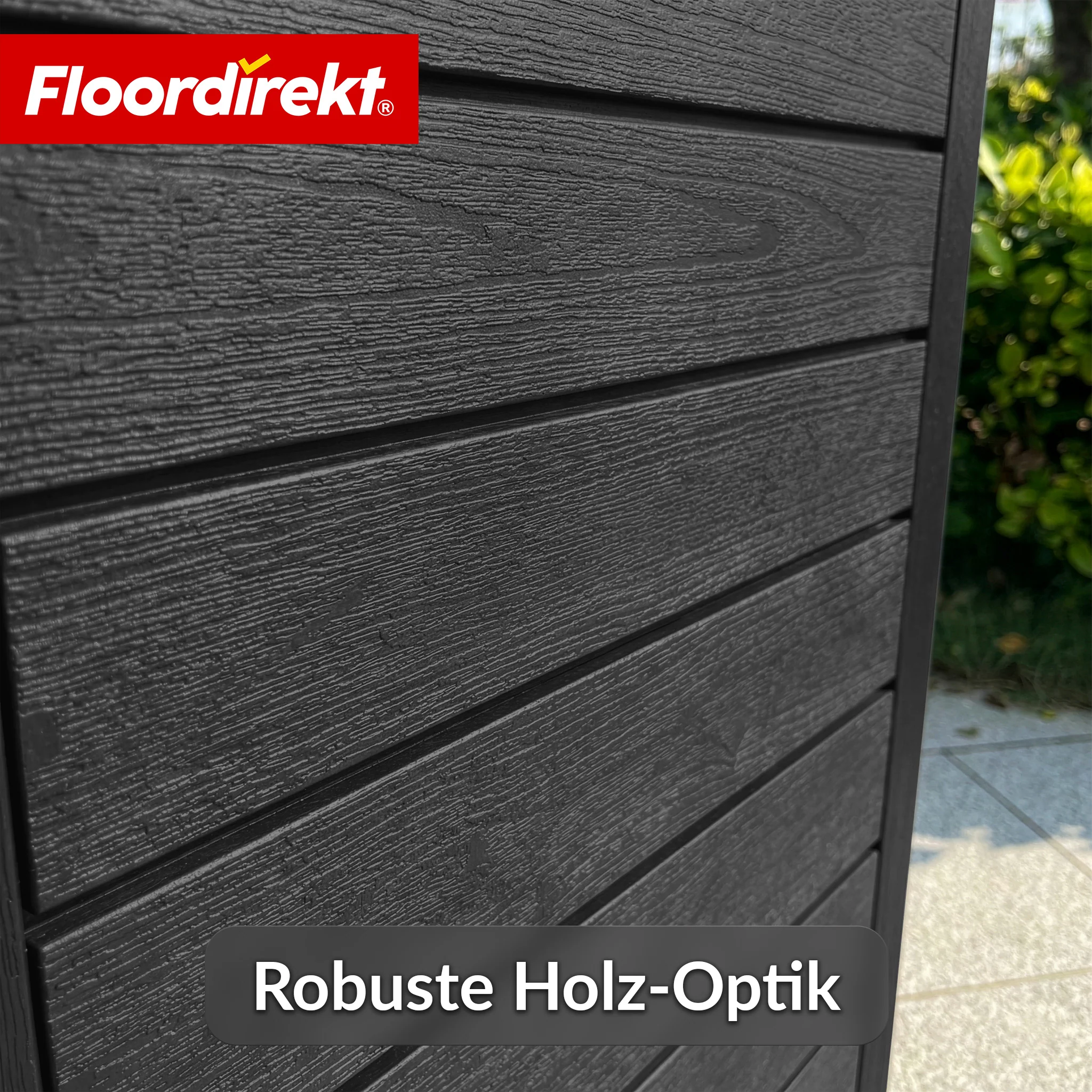 Outdoor Mülleimer in Holz-Optik | Wetterfester Müllbehälter für Garten & Terrasse | 118L / 230L - Image 28