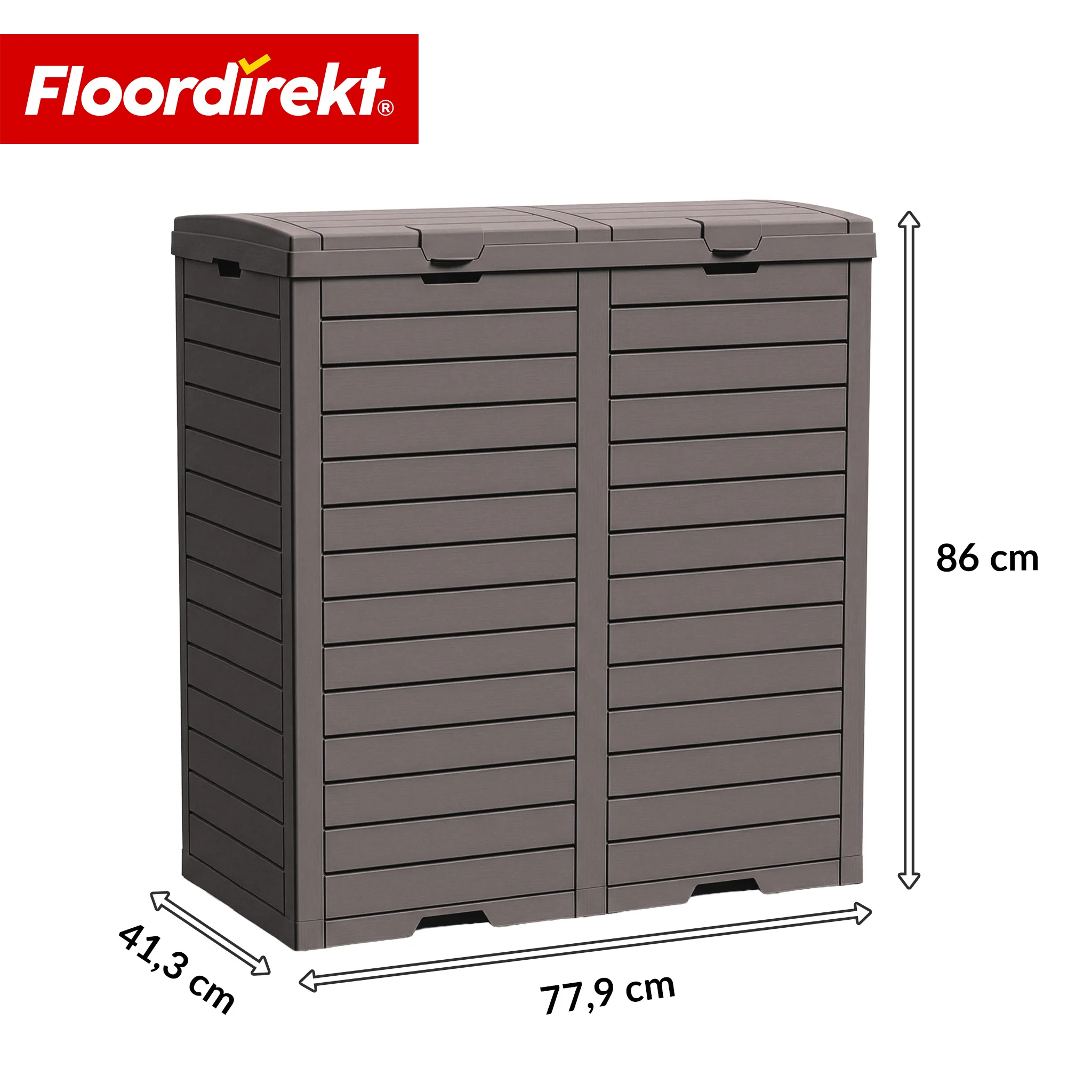 Outdoor Mülleimer in Holz-Optik | Wetterfester Müllbehälter für Garten & Terrasse | 118L / 230L - Image 31