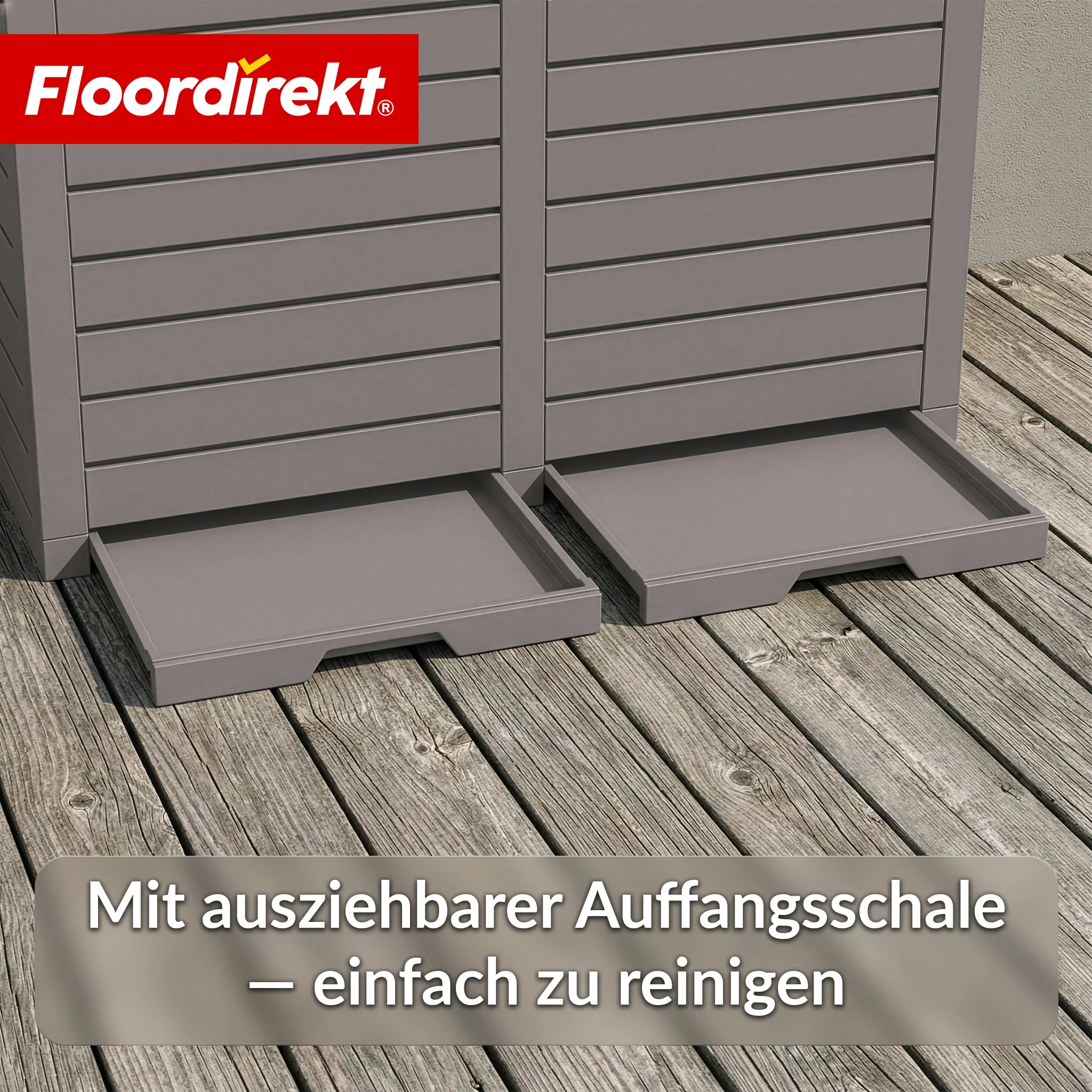 Outdoor Mülleimer in Holz-Optik | Wetterfester Müllbehälter für Garten & Terrasse | 118L / 230L - Image 35