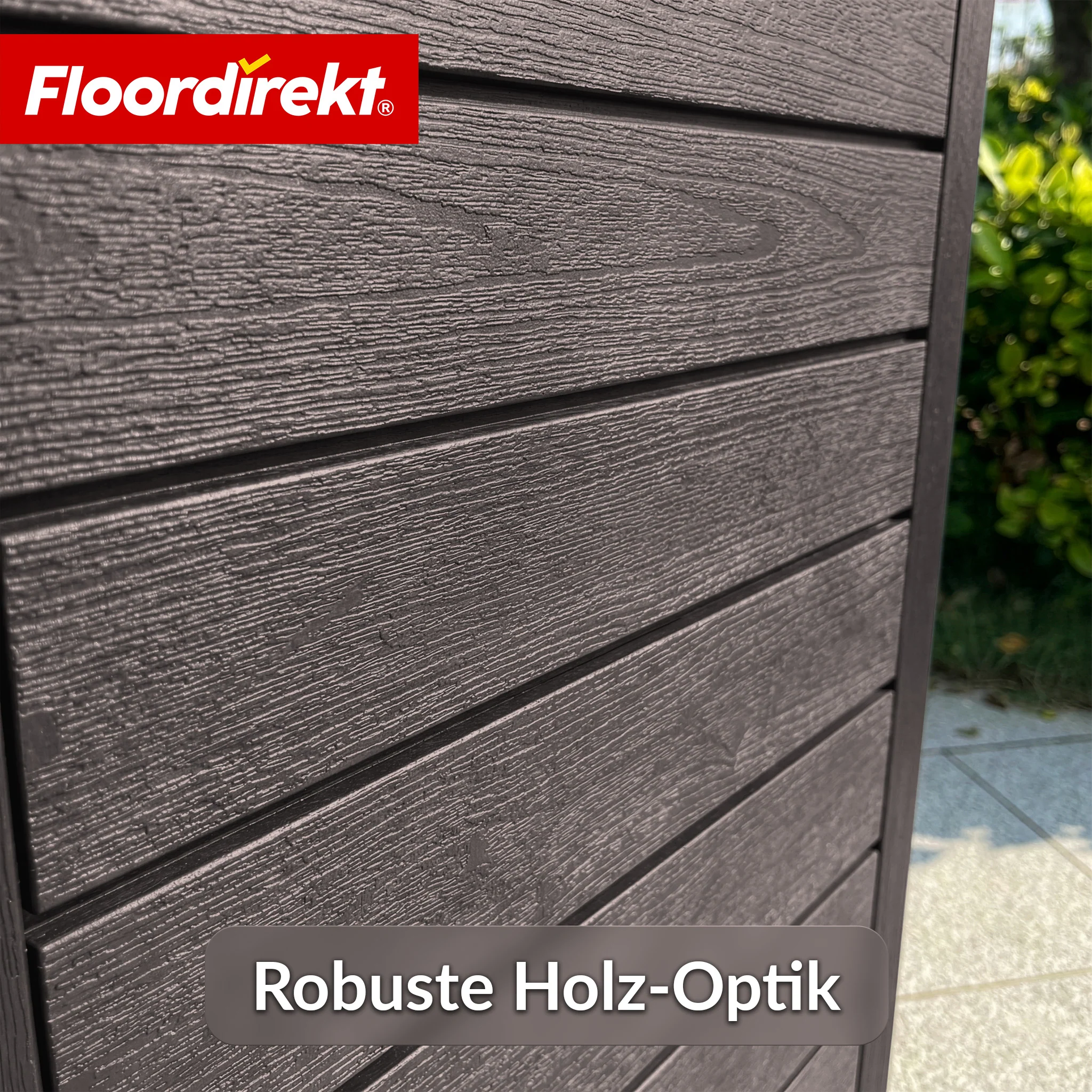 Outdoor Mülleimer in Holz-Optik | Wetterfester Müllbehälter für Garten & Terrasse | 118L / 230L - Image 37