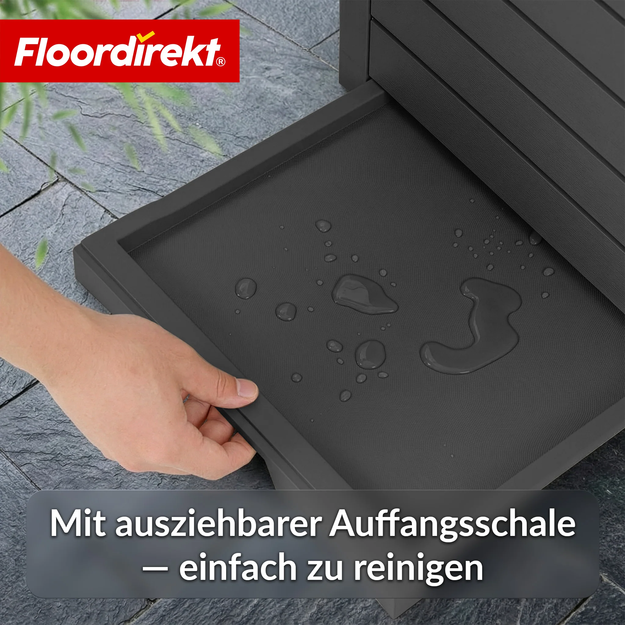 Outdoor Mülleimer in Holz-Optik | Wetterfester Müllbehälter für Garten & Terrasse | 118L / 230L - Image 7