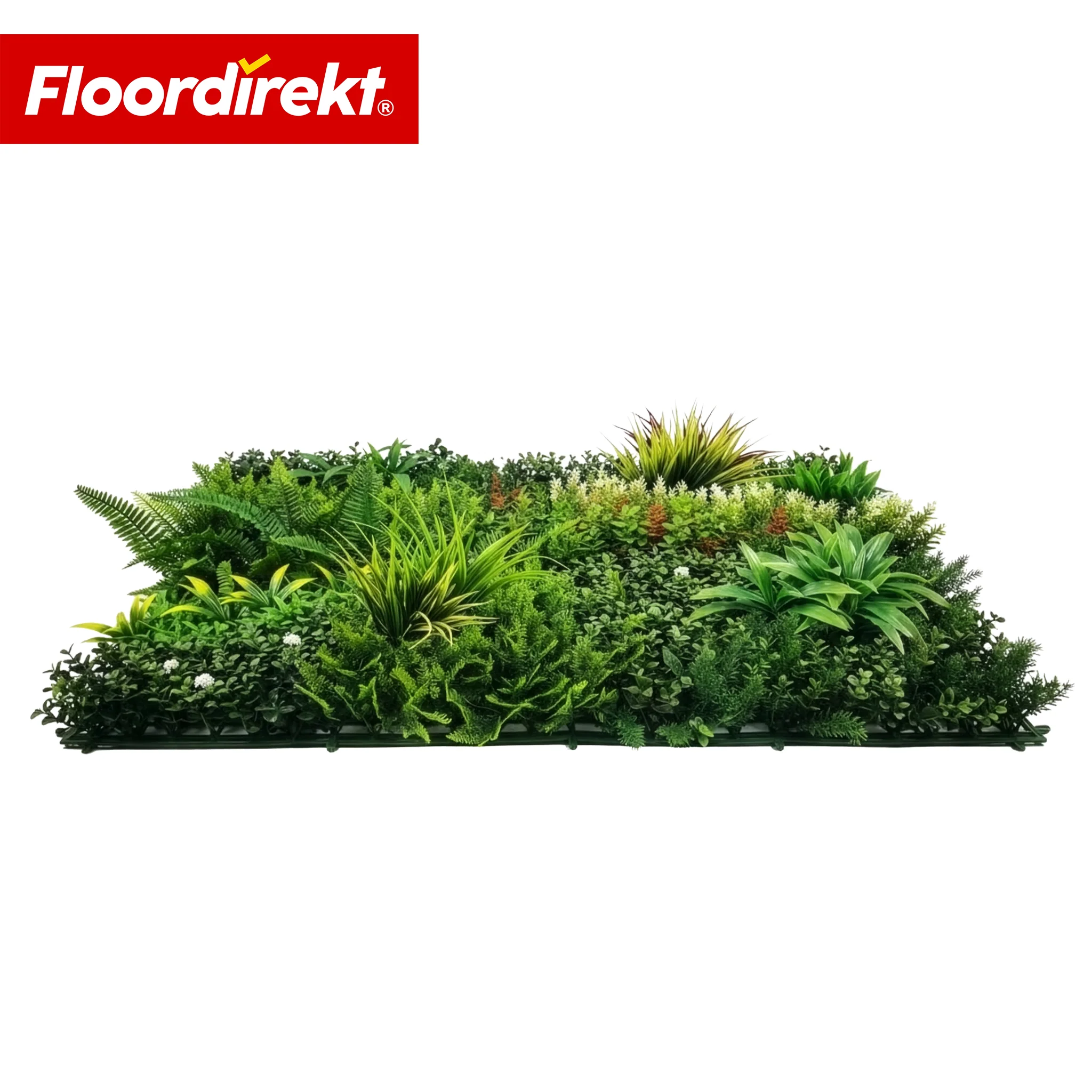 Pflanzenwand | Meadow | Natürliches Kunstpflanzen-Panel, sonnenbeständig & pflegefrei | Erweiterbares Klick-System | 100 × 100 cm - Image 3