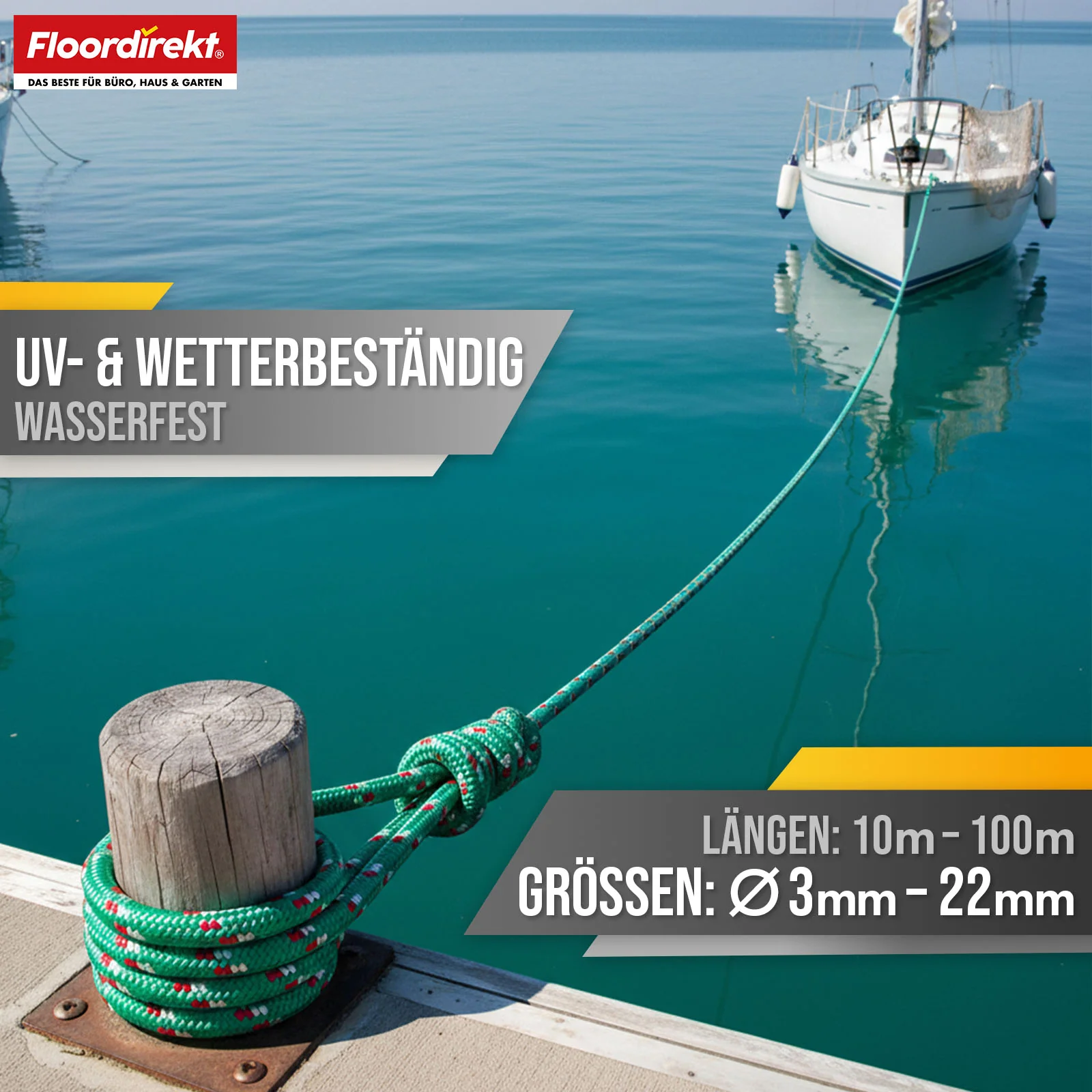 Polypropylen Seil | K2 | Reißfestes, UV-beständiges & schwimmfähiges Allzweckseil | In vielen Farben, Stärken & Längen - Image 10