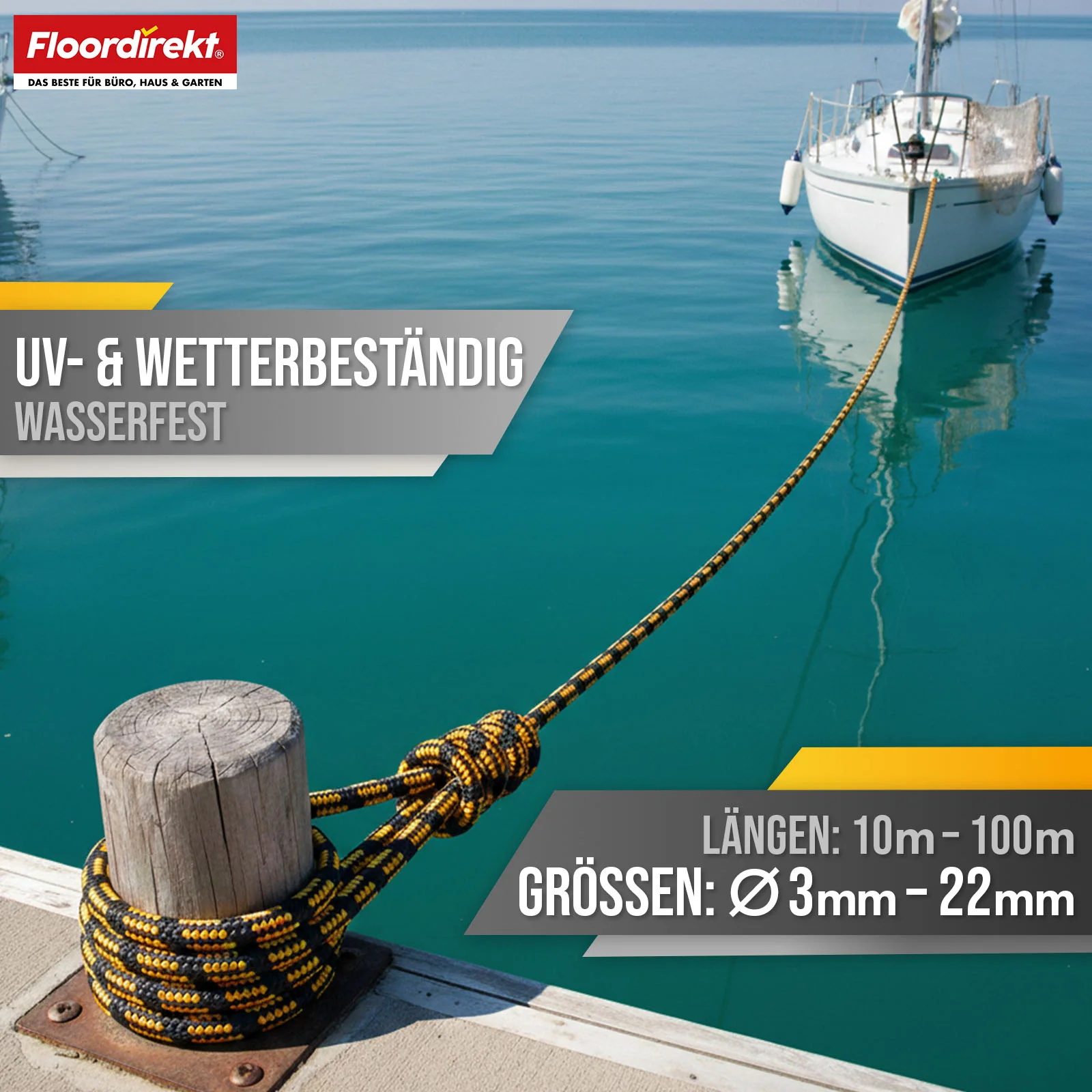 Polypropylen Seil | K2 | Reißfestes, UV-beständiges & schwimmfähiges Allzweckseil | In vielen Farben, Stärken & Längen - Image 17