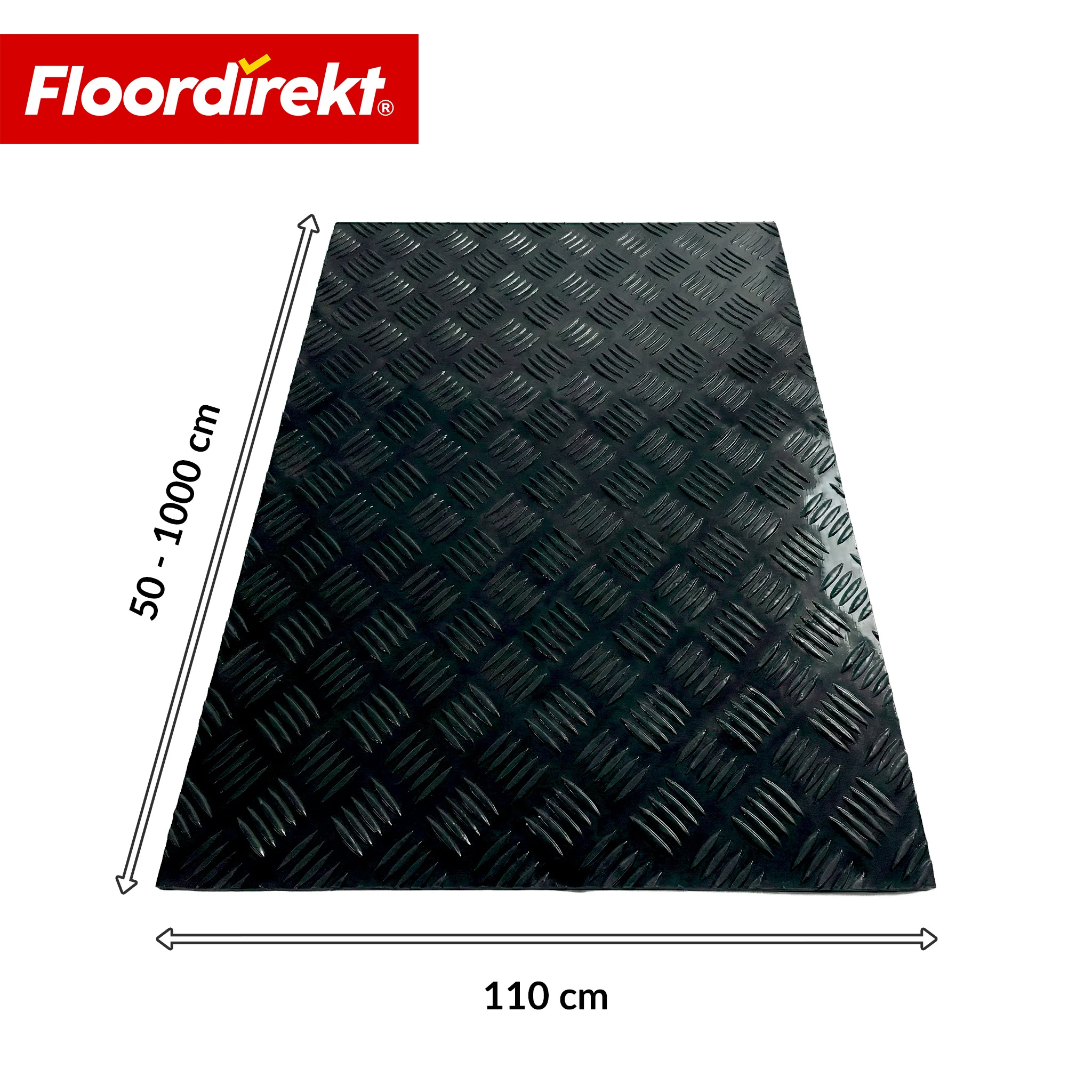 PVC-Bodenbelag | Bullet | Riffelblech-Optik | Rutschfest & Pflegeleicht | Meterware / Zuschnitt nach Maß | 110 cm Breite - Image 10