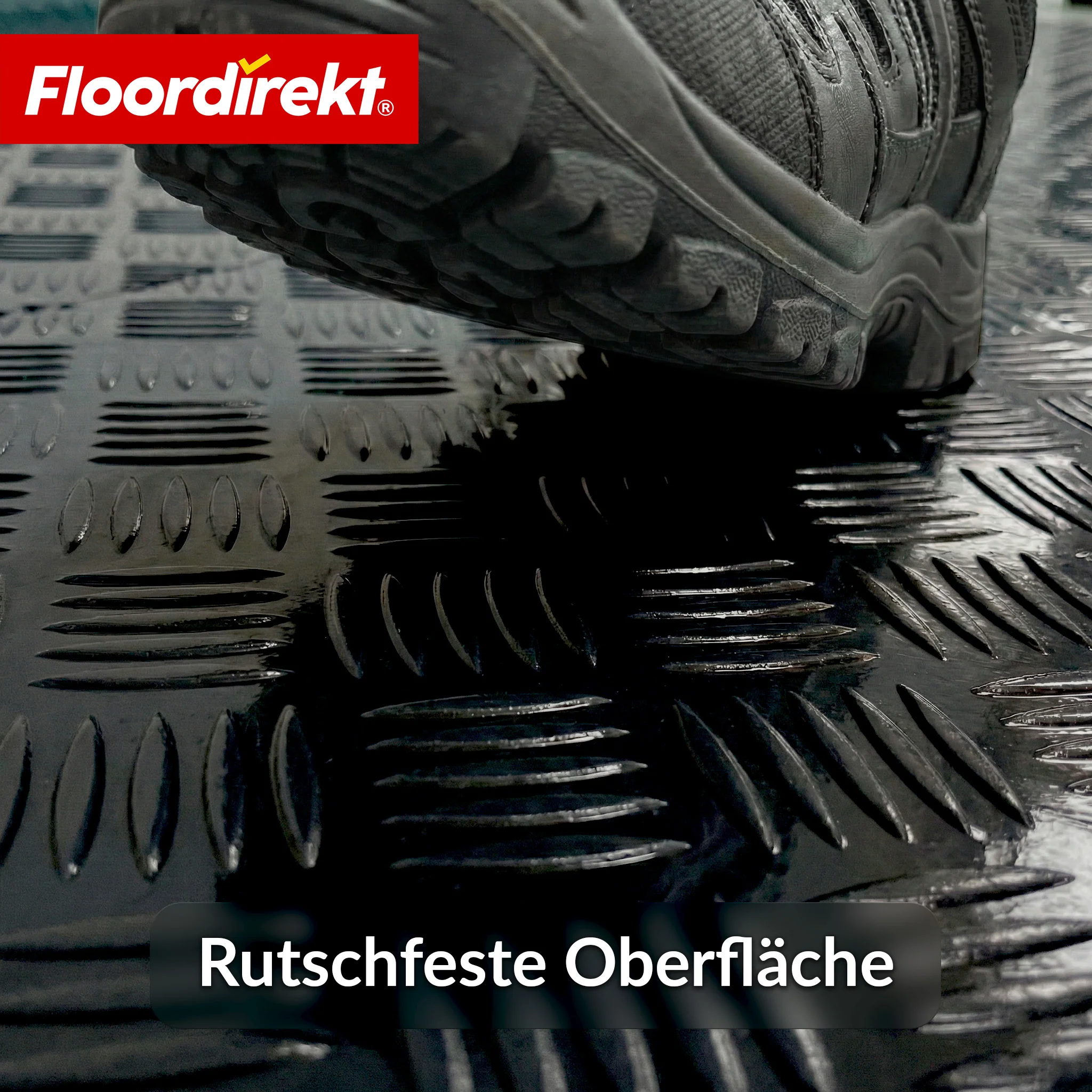 PVC-Bodenbelag | Bullet | Riffelblech-Optik | Rutschfest & Pflegeleicht | Meterware / Zuschnitt nach Maß | 110 cm Breite - Image 11